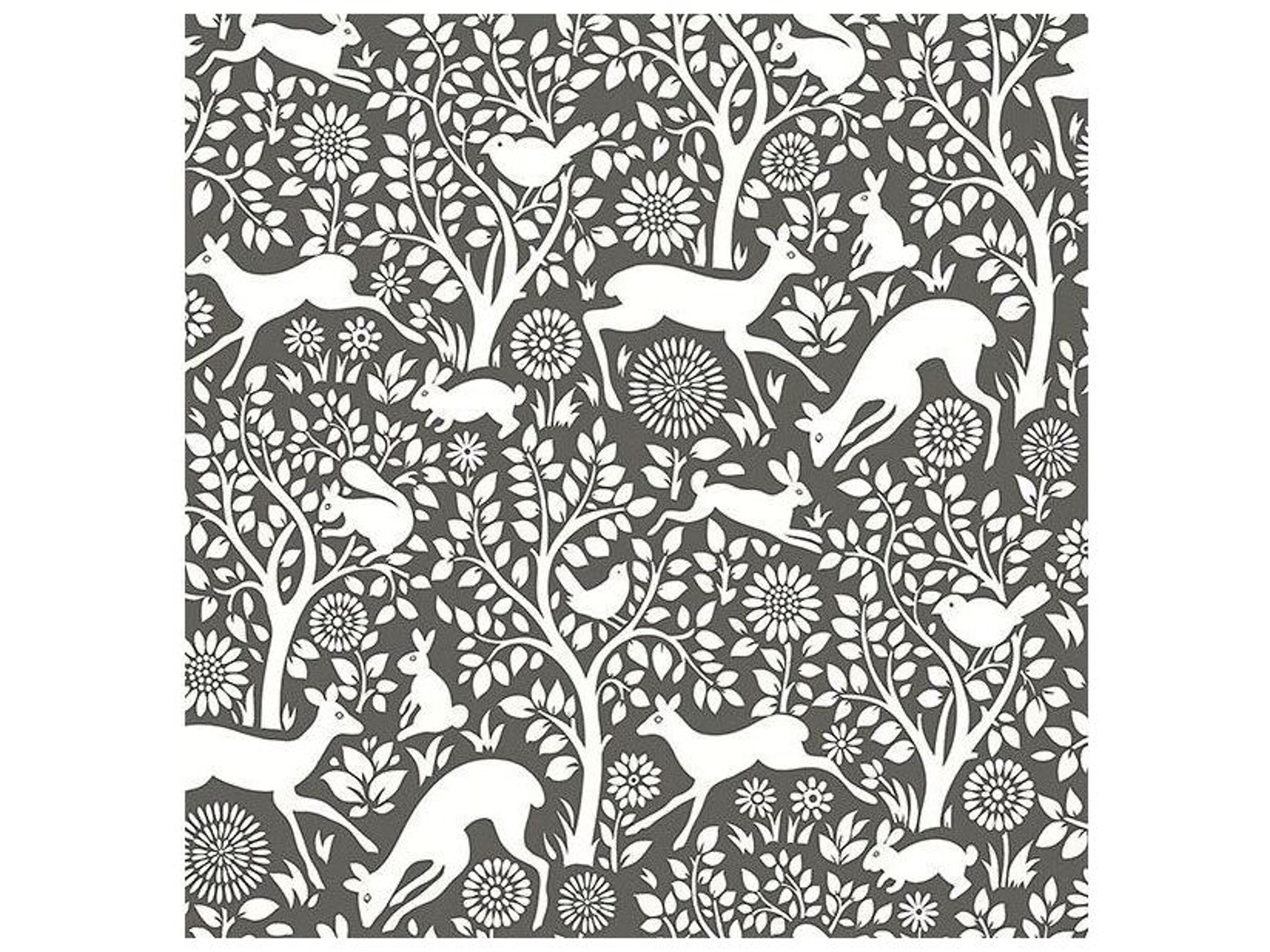Brewster Home Fashions Kitchen & Bath Essentials Seeger Charcoal Meadow Wallpaper