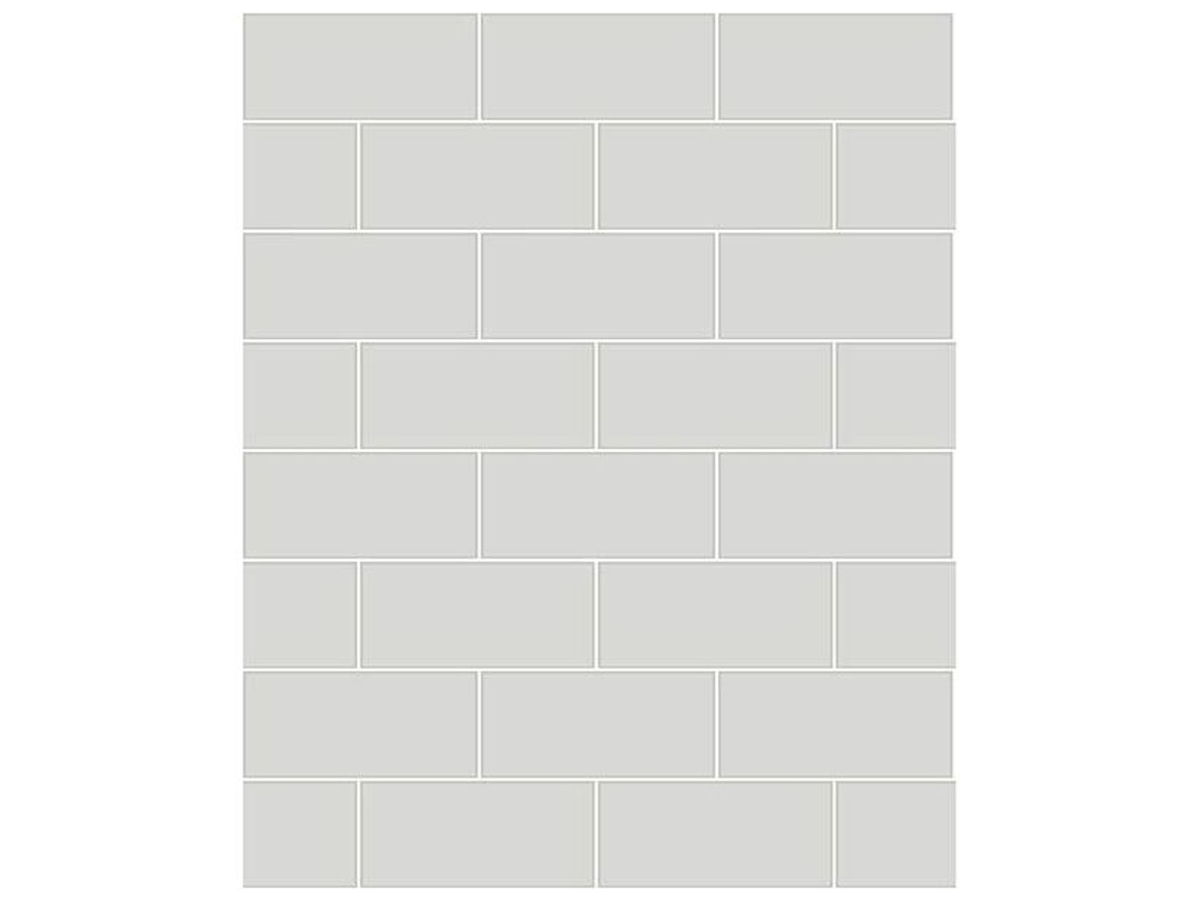 Brewster Home Fashions Kitchen & Bath Essentials Parkway Light Grey Subway Tile Wallpaper