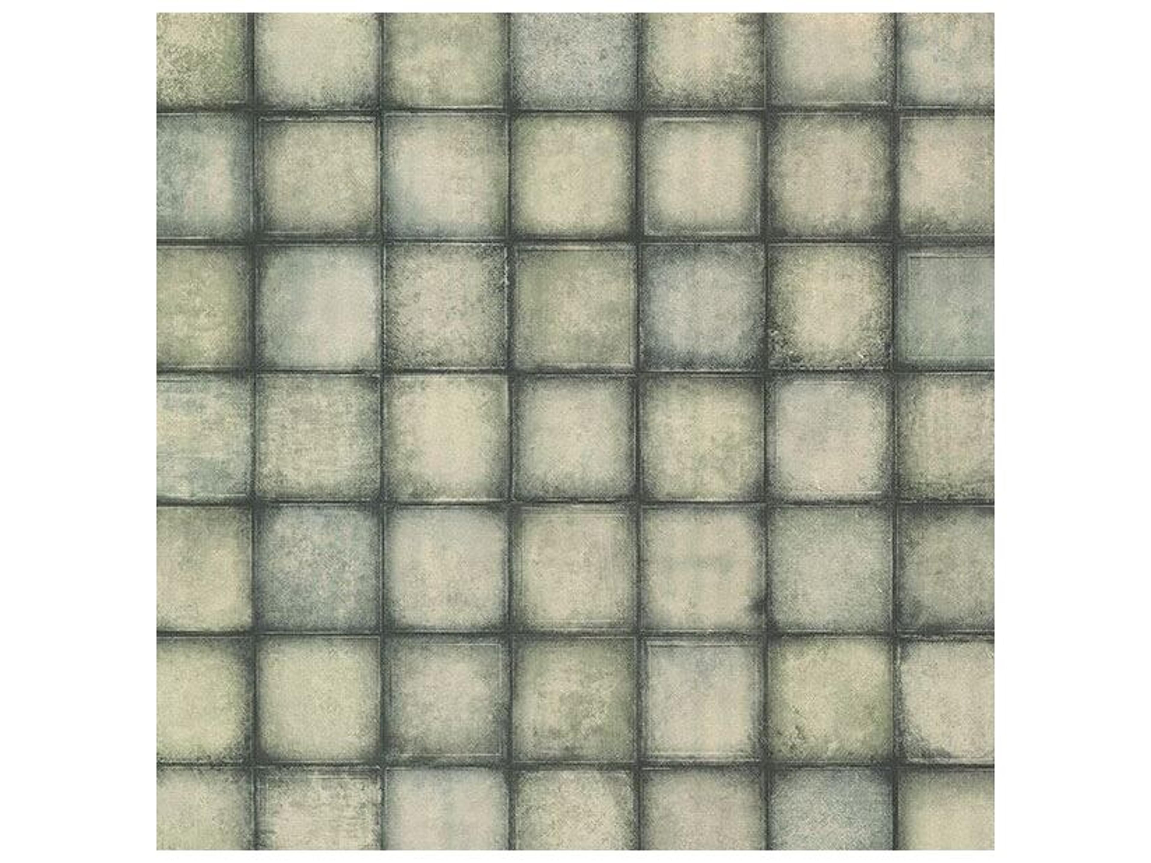 Brewster Home Fashions Kitchen & Bath Essentials Soucy Teal Tiles Wallpaper