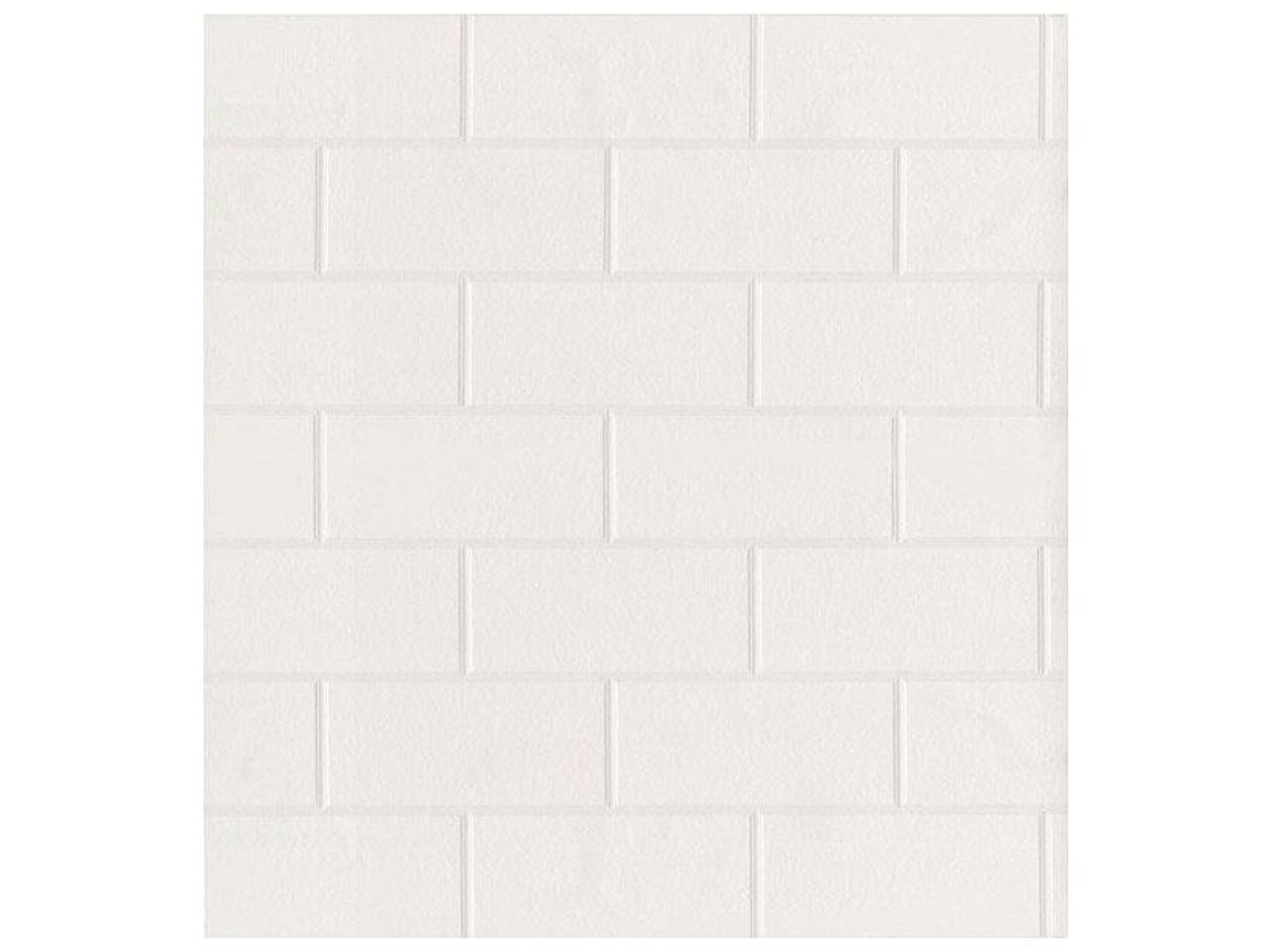 Brewster Home Fashions Techniques & Finishes Iii Galley White Subway Tile Wallpaper