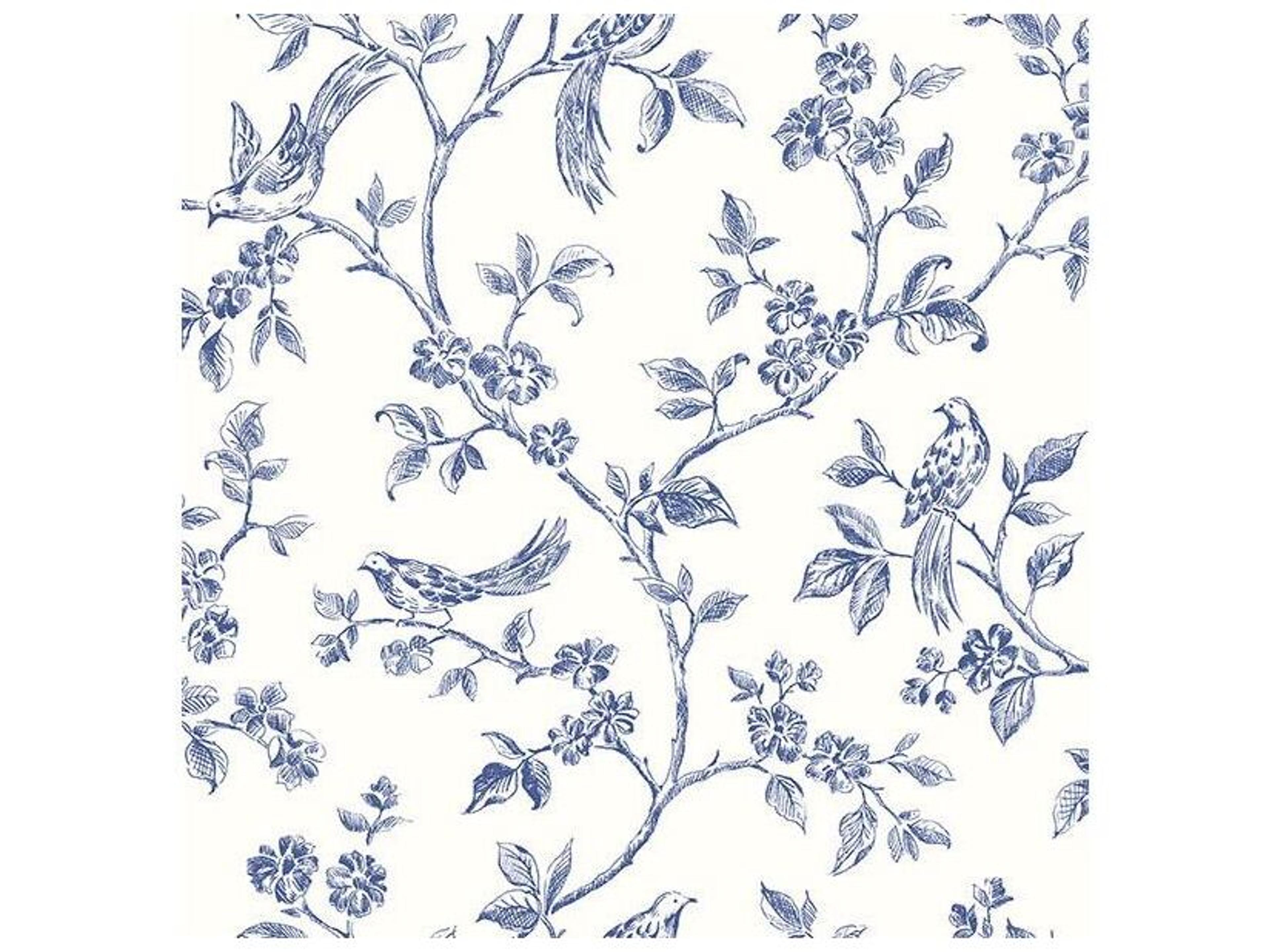 Brewster Home Fashions Advantage Ray Navy Bird Trail Wallpaper Ray Navy Bird Trail Wallpaper