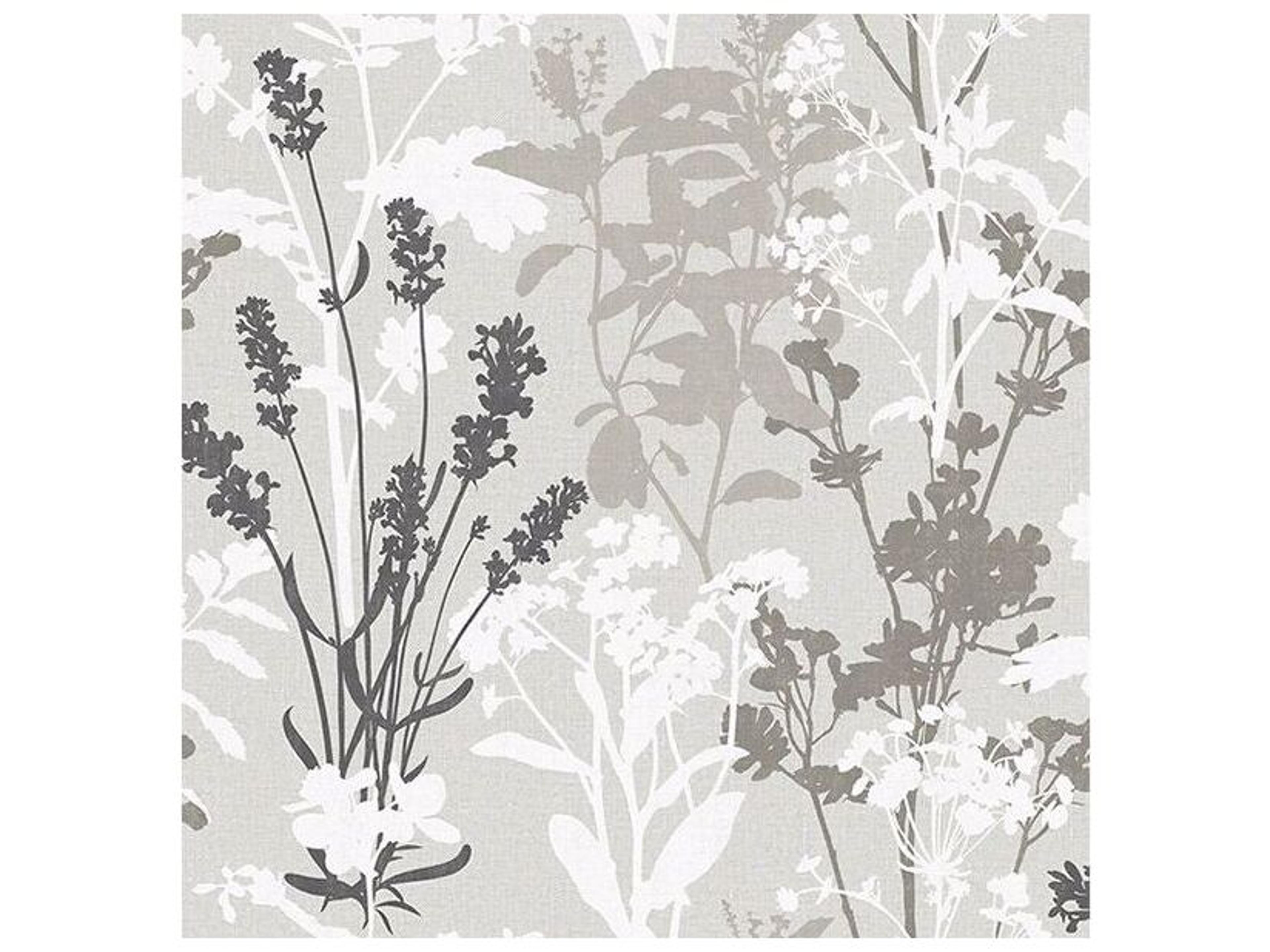 Brewster Home Fashions Advantage Pippin Grey Wild Flowers Wallpaper