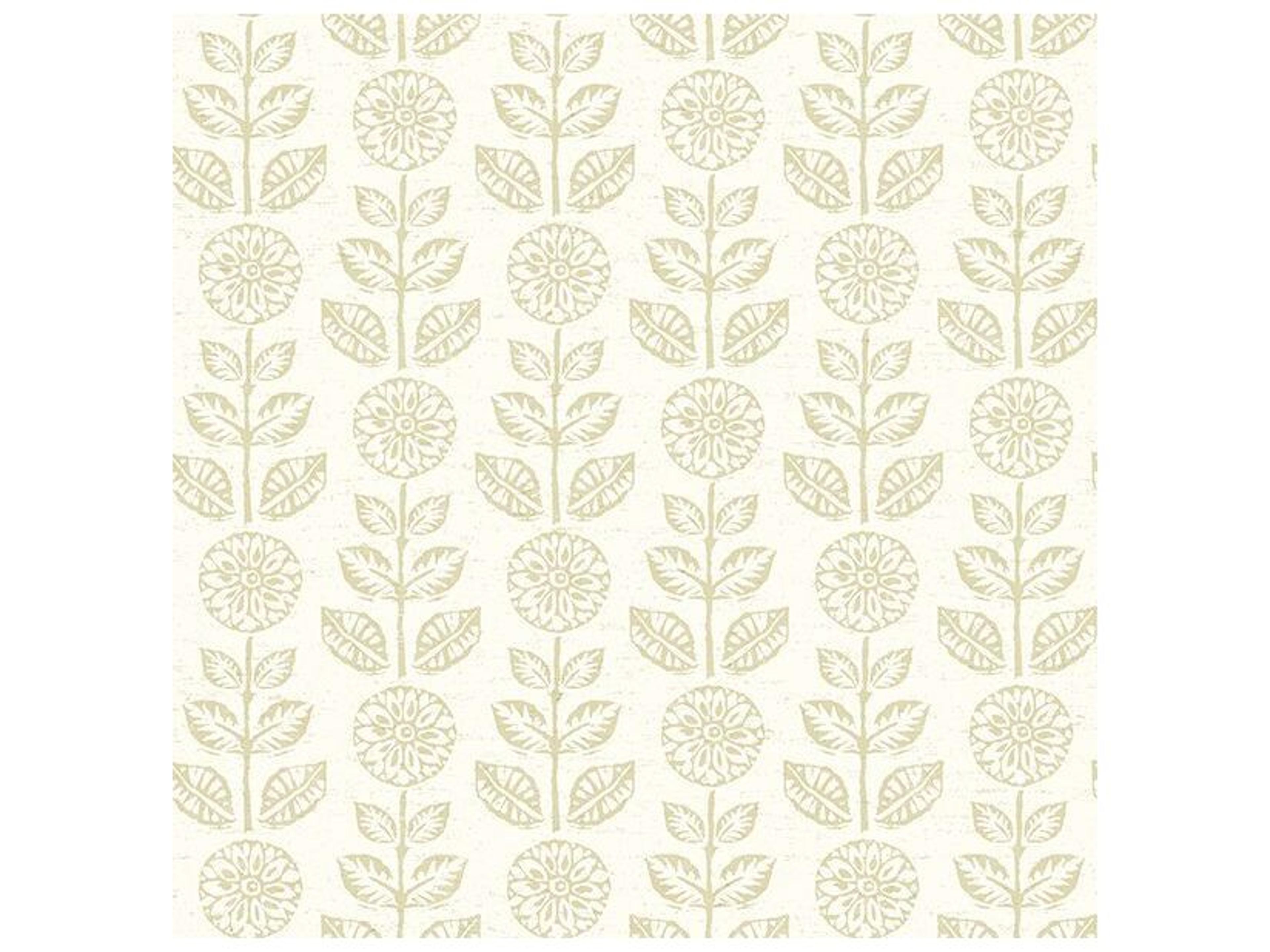 Brewster Home Fashions Fresh Start Kitchen & Bath Dolly Neutral Folk Floral Wallpaper