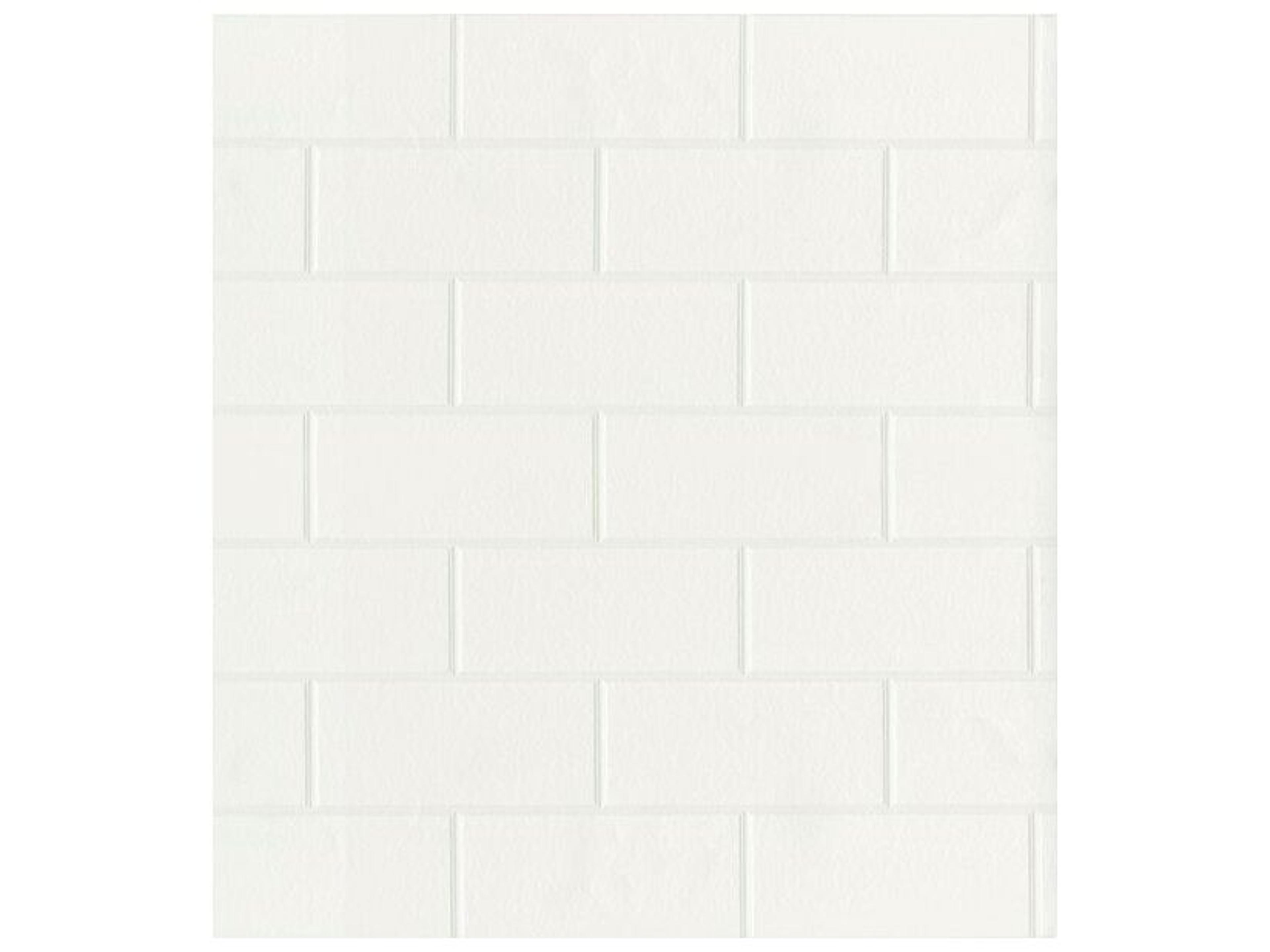 Brewster Home Fashions Fresh Start Kitchen & Bath Bettina White Paintable Subway Tile Wallpaper