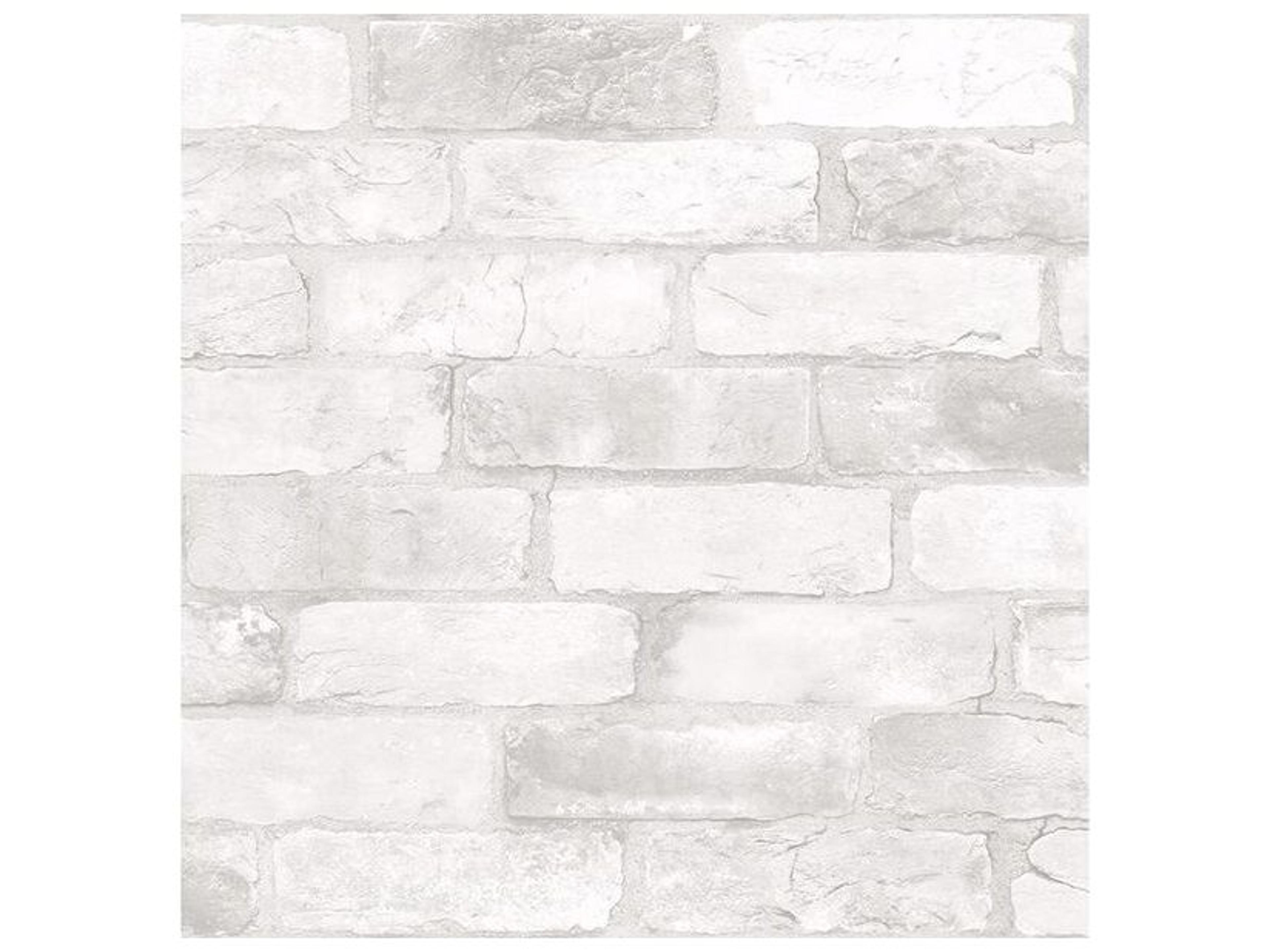 Brewster Home Fashions Fresh Start Kitchen & Bath Cody Light Grey Reclaimed Bricks Wallpaper