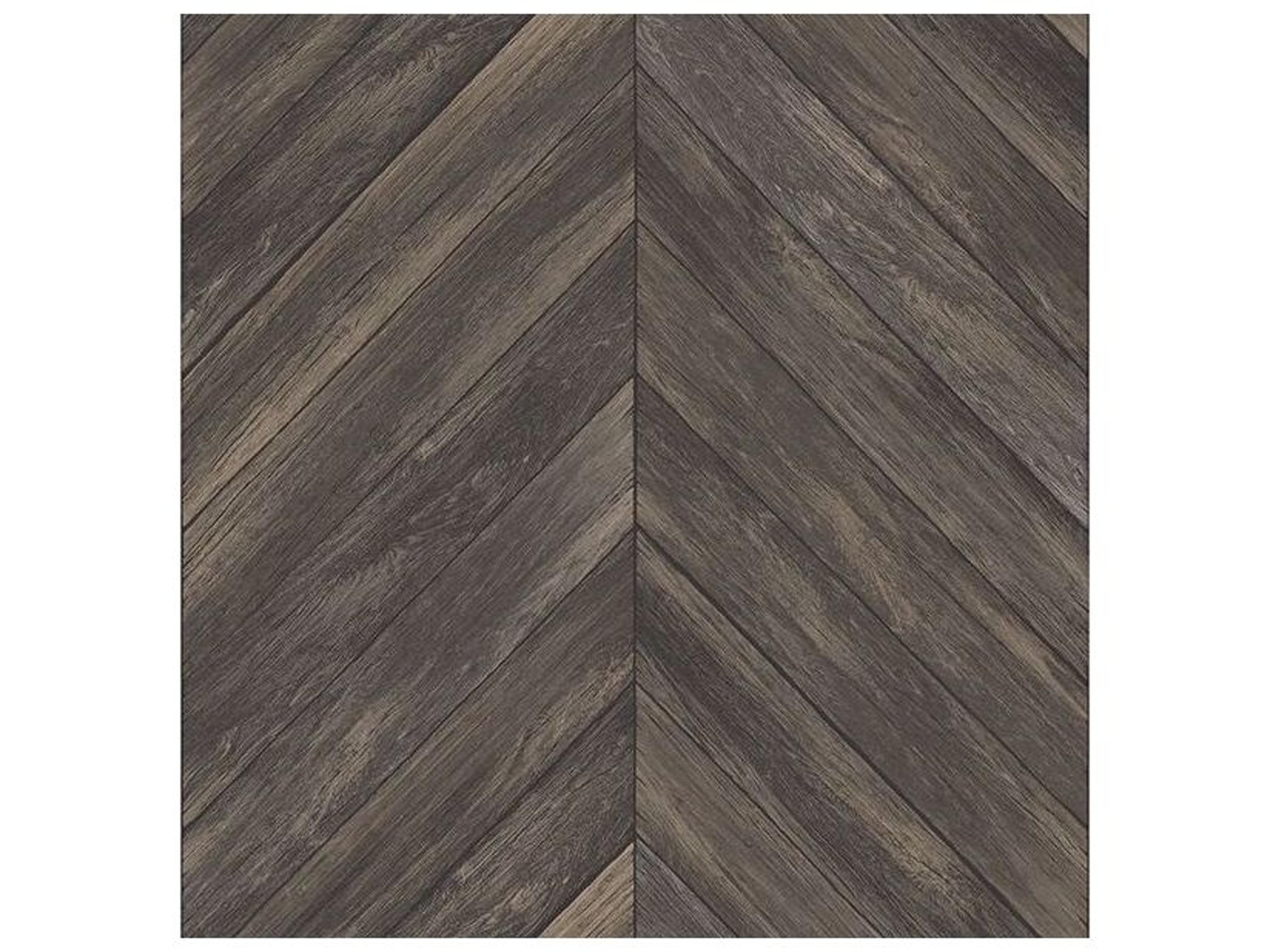 Brewster Home Fashions Fresh Start Kitchen & Bath Parisian Dark Brown Chevron Wood Wallpaper