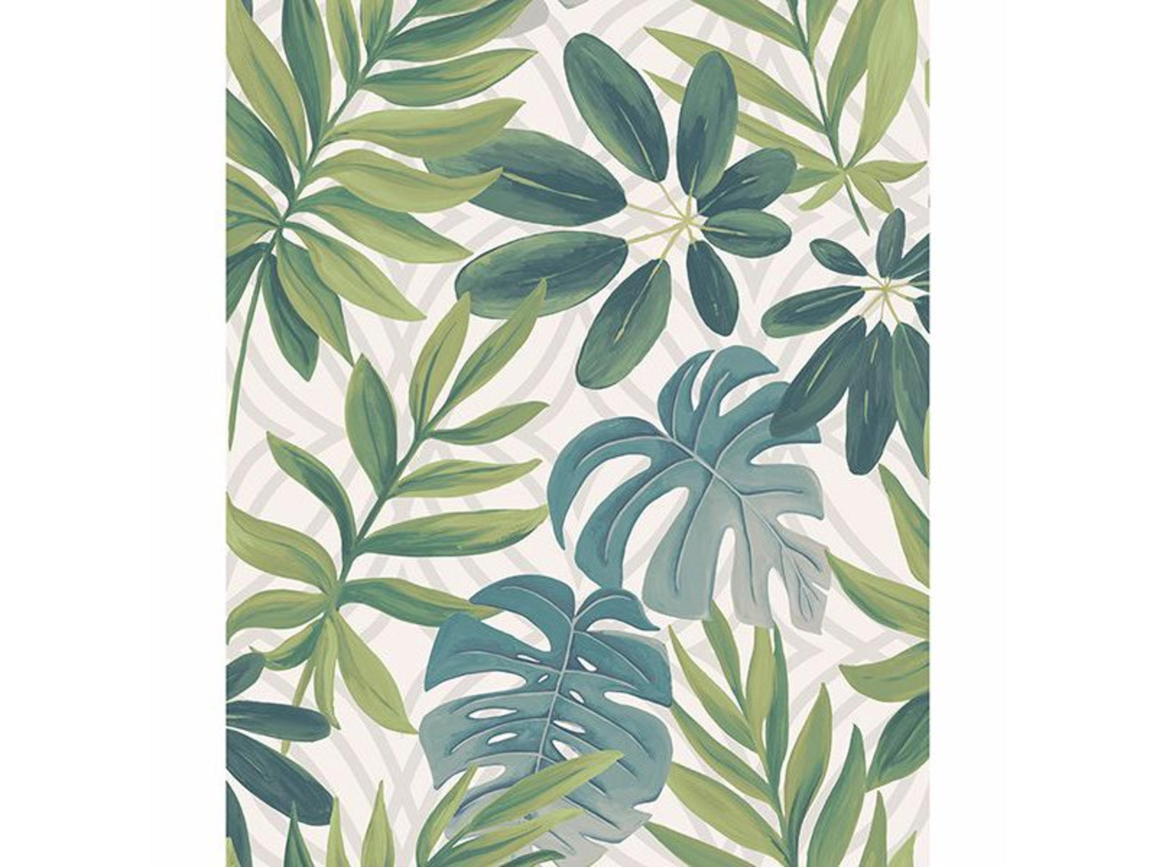 Brewster Home Fashions Fresh Start Kitchen & Bath Nocturnum Green Leaves Wallpaper