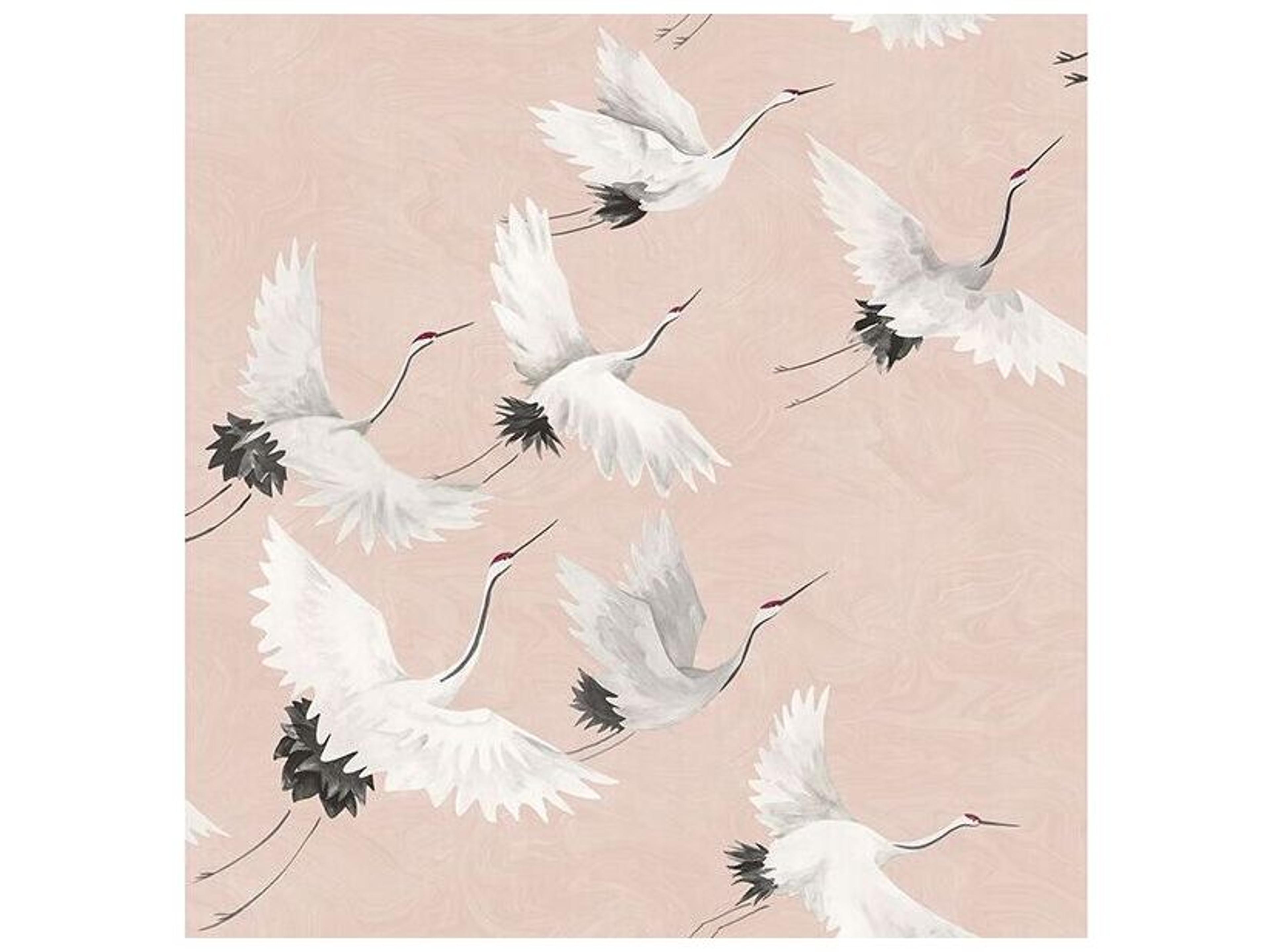 Brewster Home Fashions Fresh Start Kitchen & Bath Windsong Pink Bird Wallpaper
