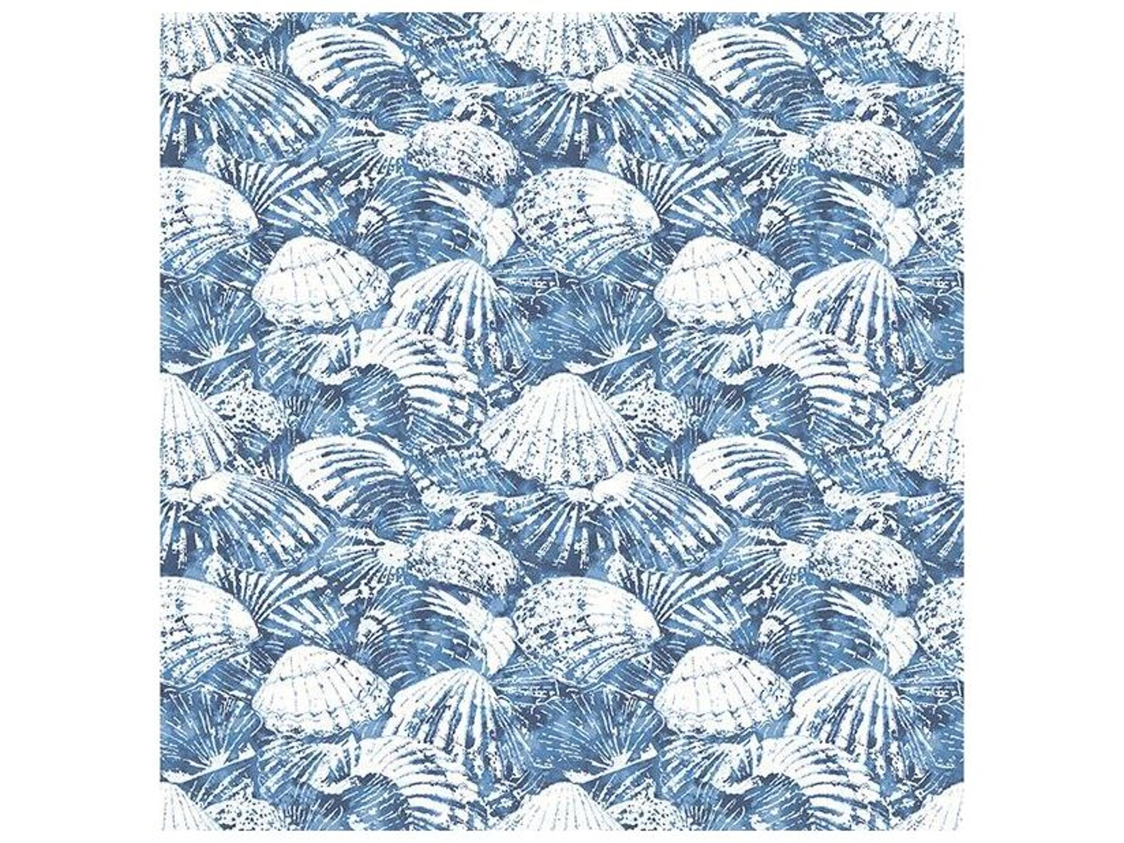 Brewster Home Fashions Fresh Start Kitchen & Bath Surfside Blue Shells Wallpaper
