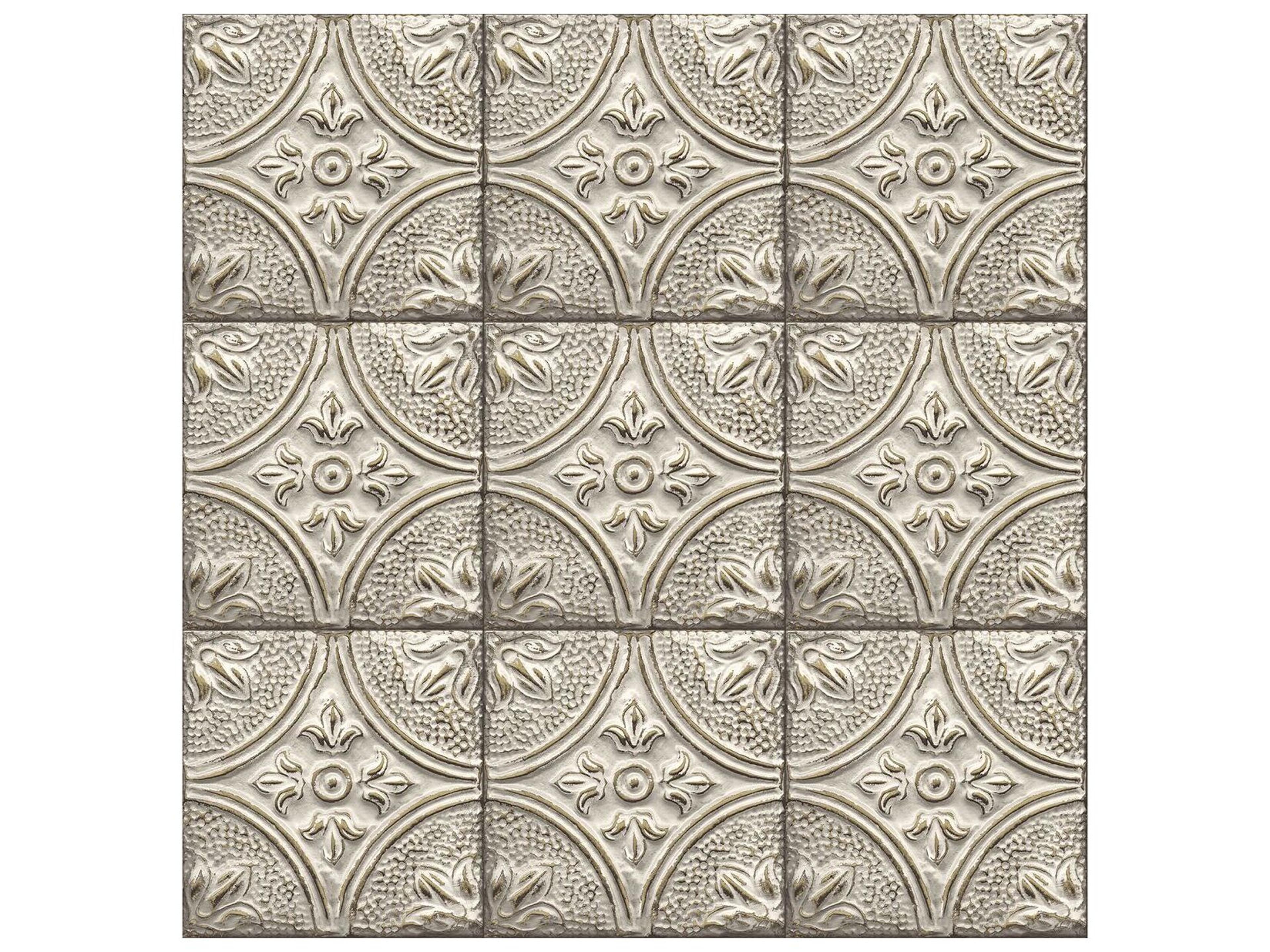 Brewster Home Fashions A-street Prints Cornelius Grey Tin Celing Tile Wallpaper