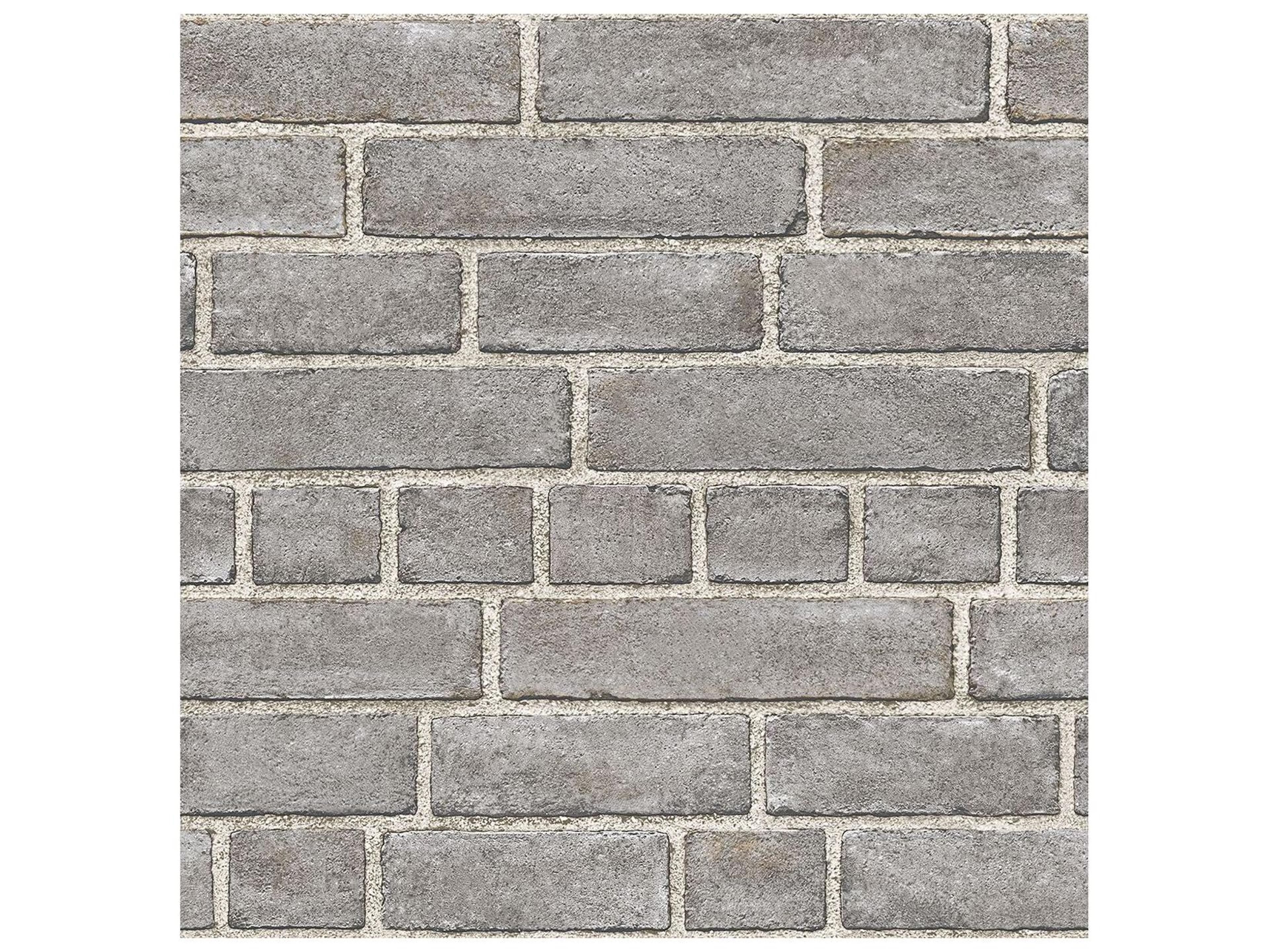 Brewster Home Fashions A-street Prints Facade Grey Brick Wallpaper