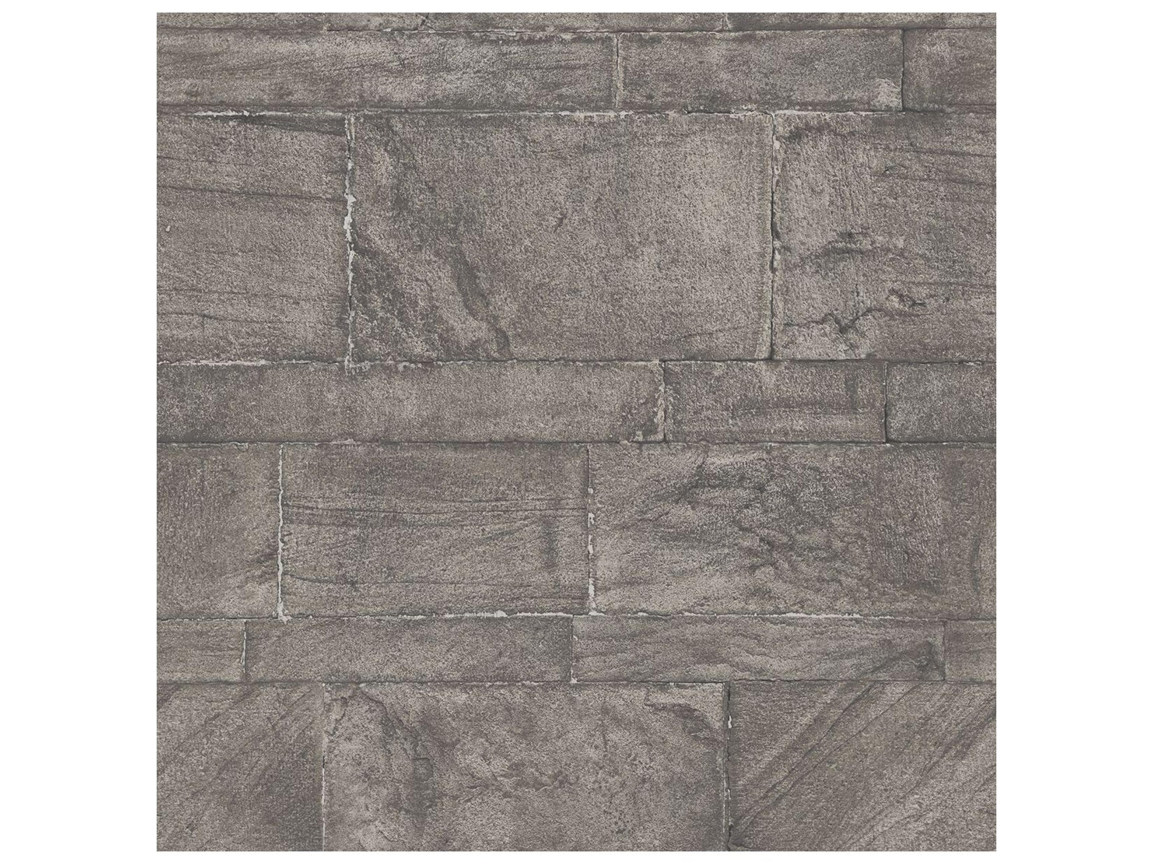 Brewster Home Fashions A-street Prints Murray Dark Grey Stone Wall Wallpaper