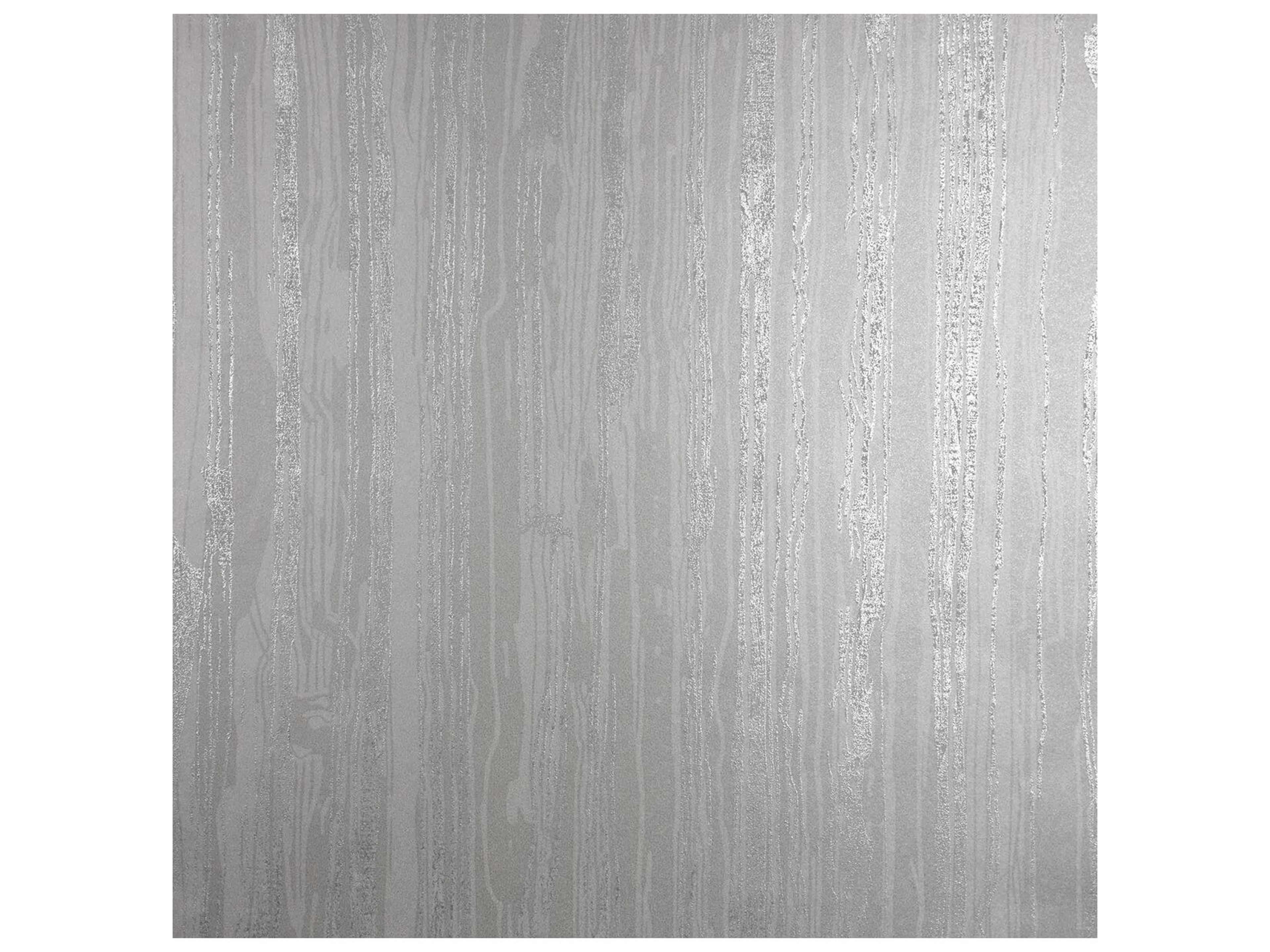 Brewster Home Fashions Polished Nova Silver Faux Wood Wallpaper
