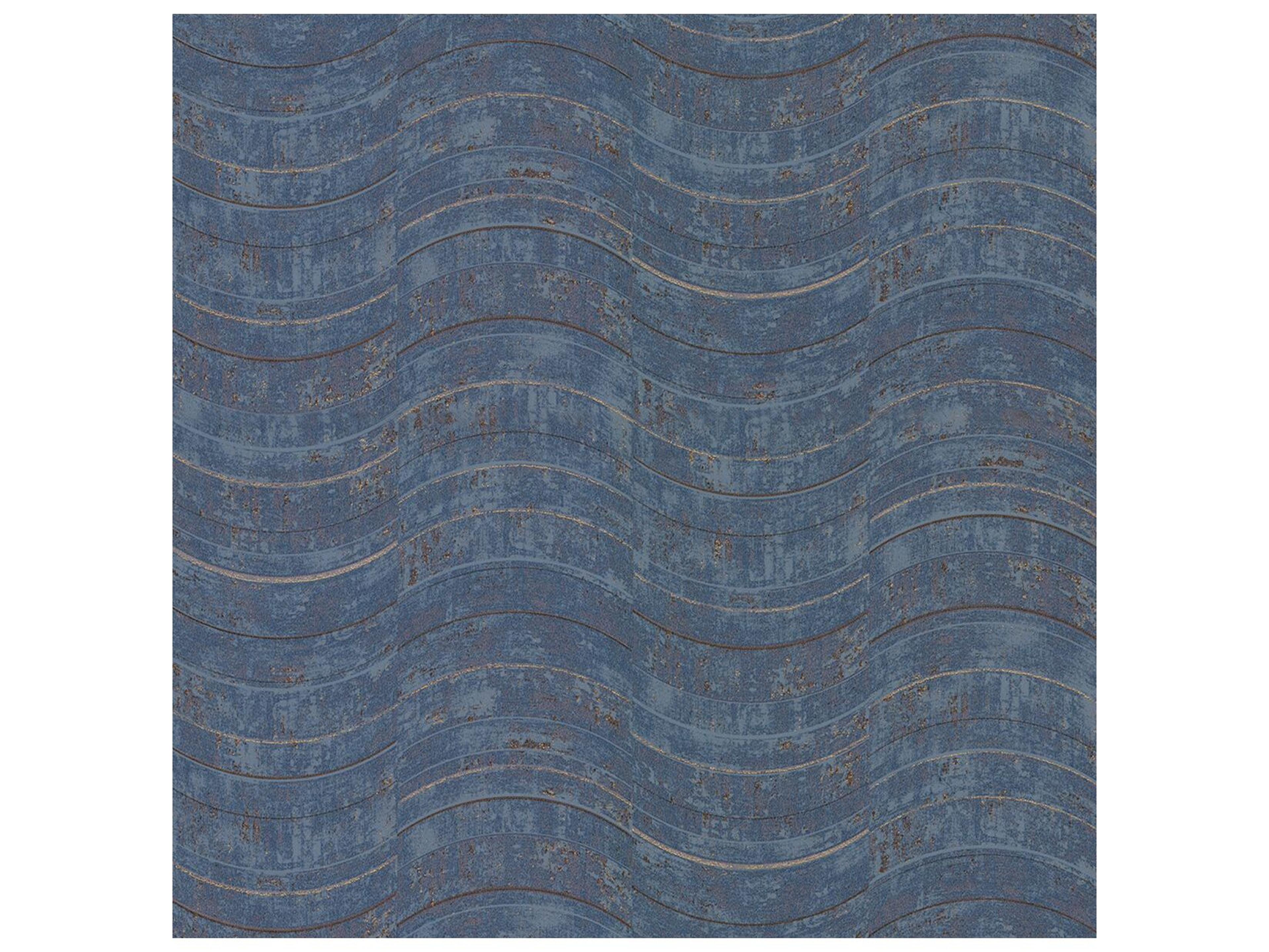 Brewster Home Fashions Polished Hydra Blue Geometric Wallpaper