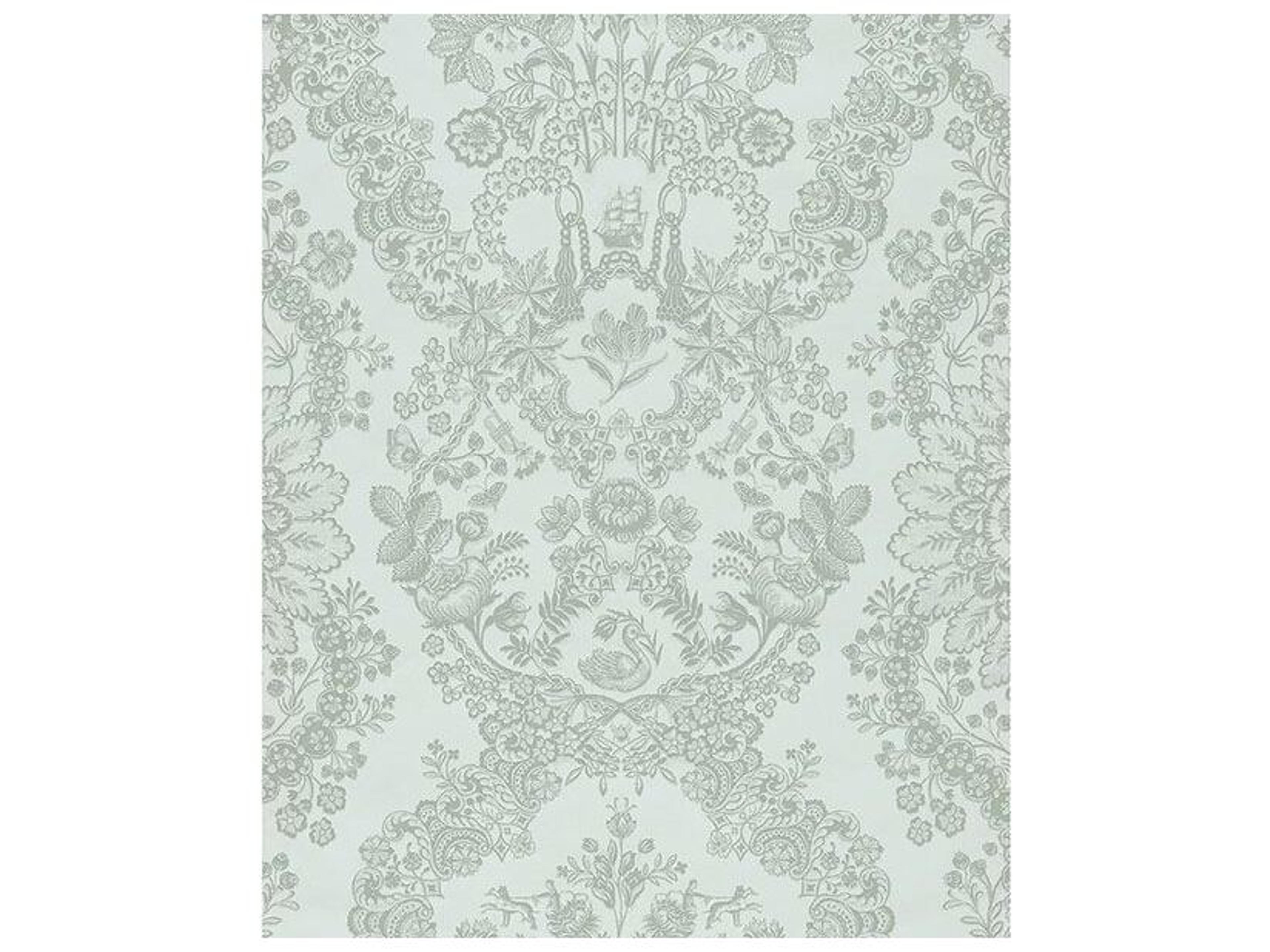 Brewster Home Fashions Eijffinger Grillig Mint Damask Wallpaper
