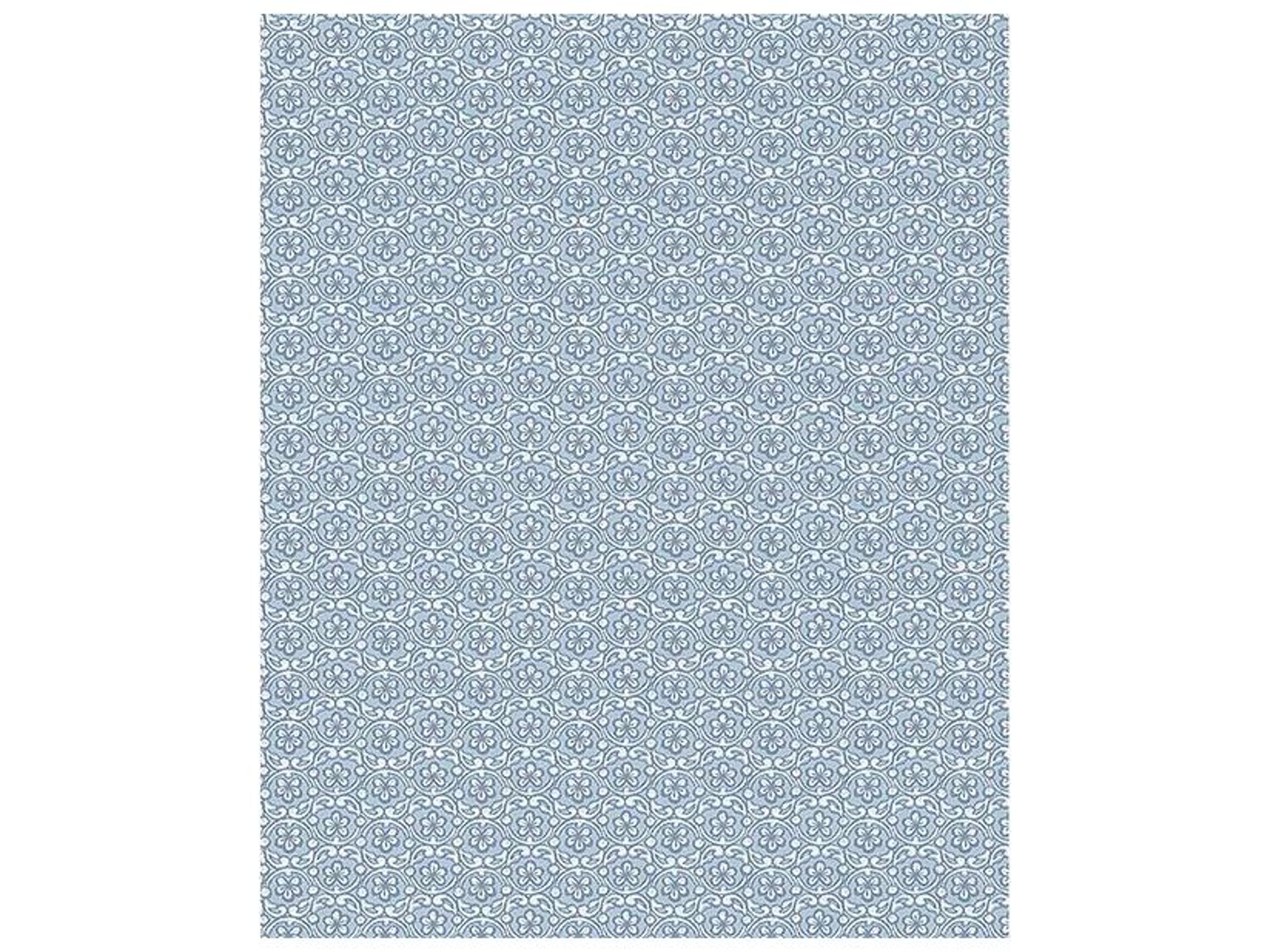 Brewster Home Fashions Eijffinger Lotte Blue Floral Geometric Wallpaper