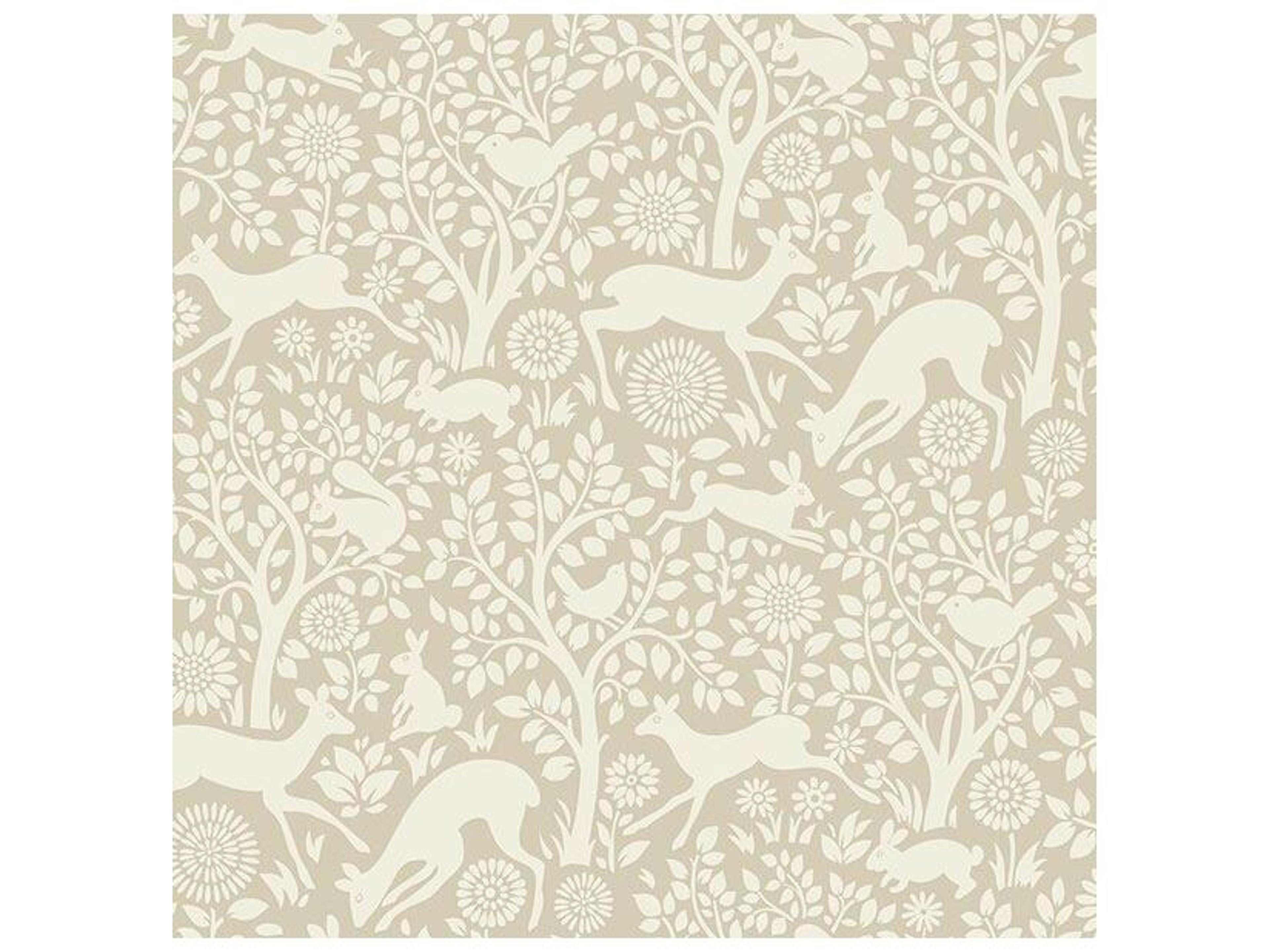 Brewster Home Fashions Chesapeake Anahi Neutral Forest Fauna Wallpaper