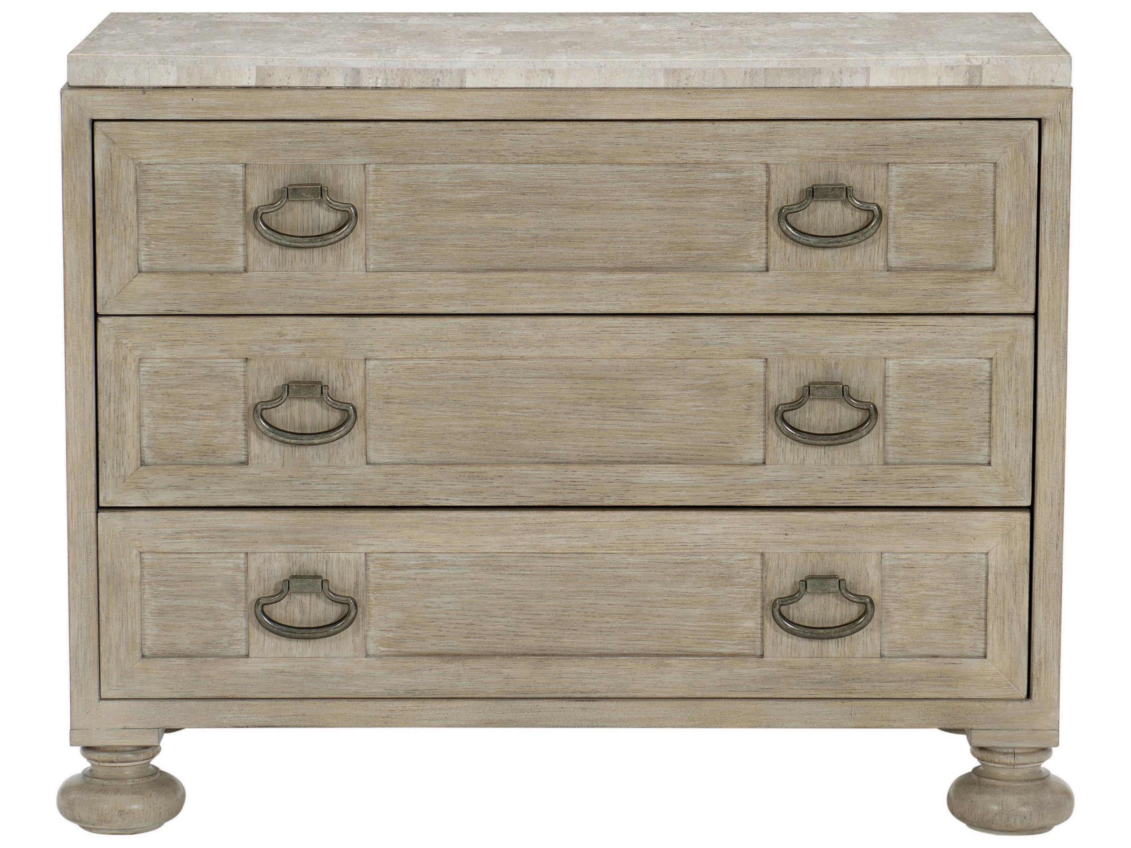 Bernhardt Santa Barbara 3-Drawers Brown Oak Wood Chest Bachelor's Chest