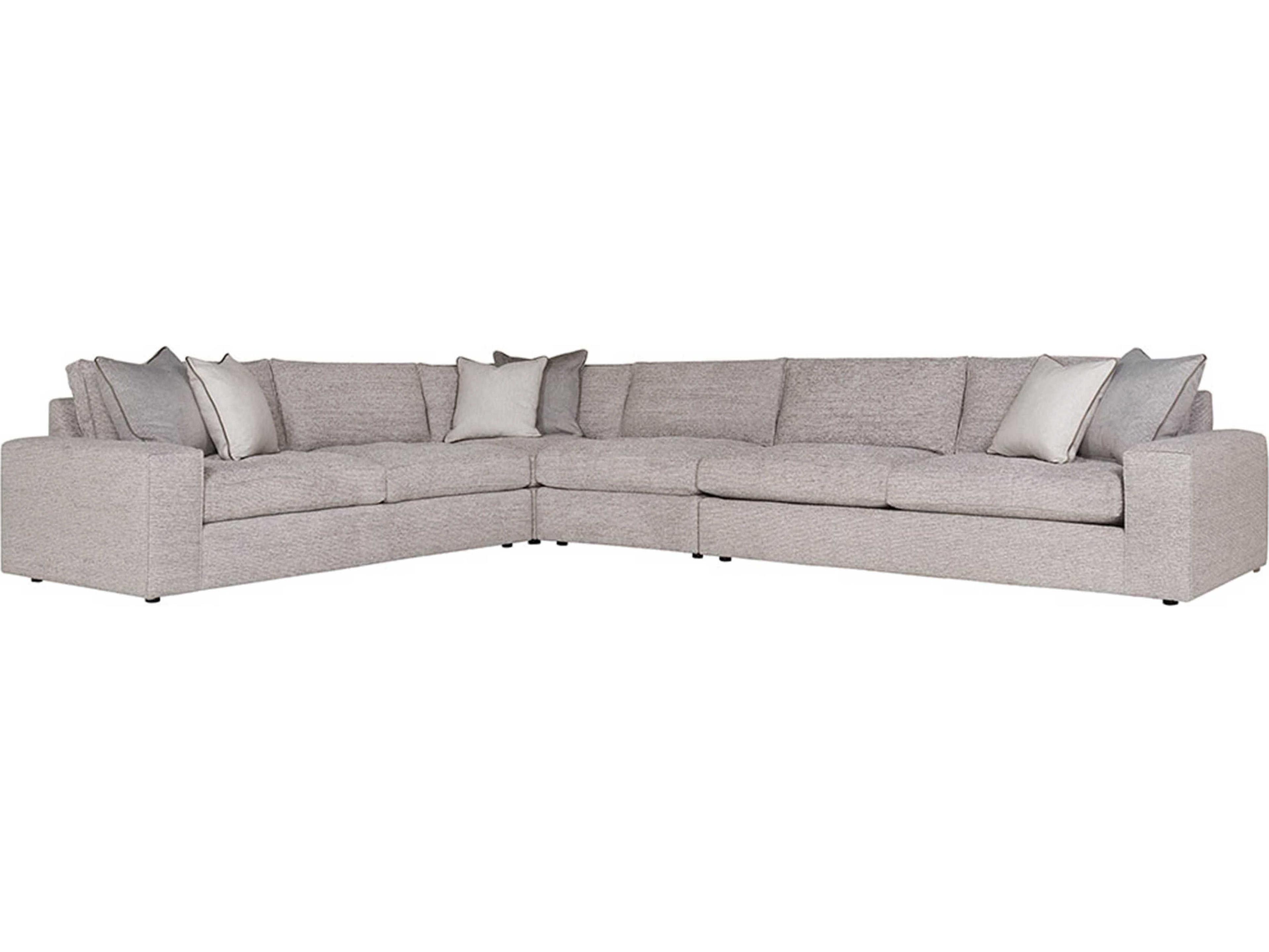 Bernhardt Plush Nest Gray Upholstered Sectional Sofa