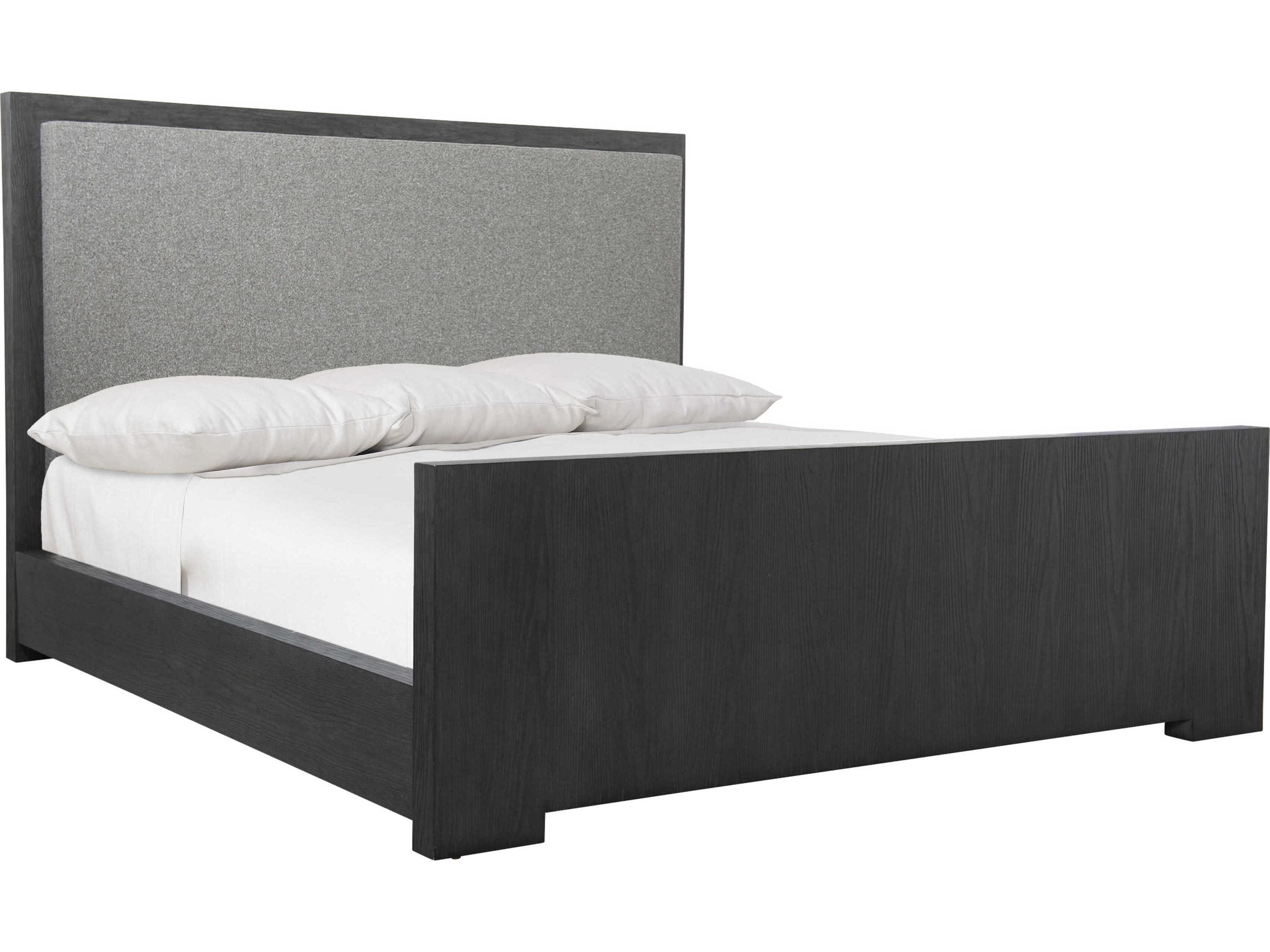 Bernhardt Trianon L'ombre Black Upholstered King Panel Bed