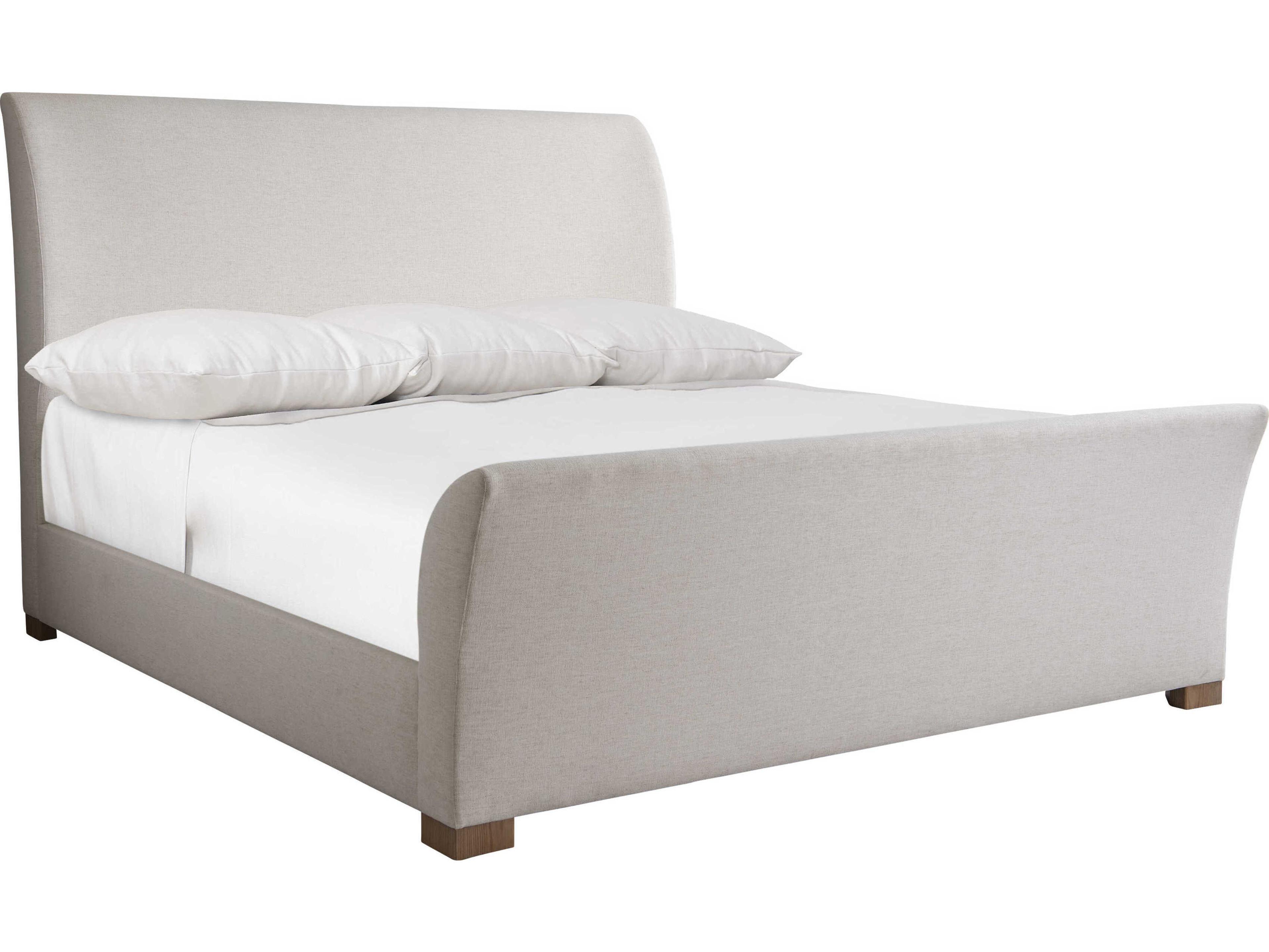 Modulum Sahara White Upholstered King Sleigh Bed