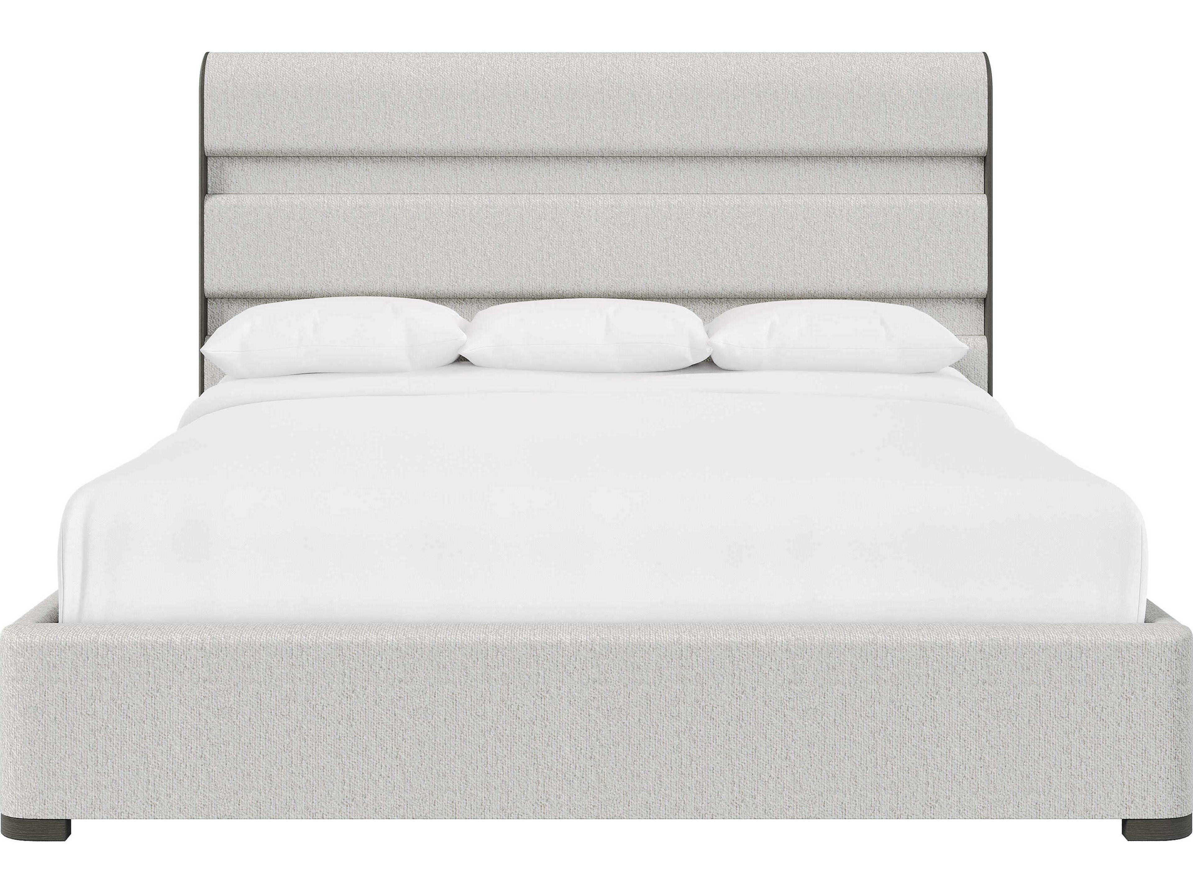 Bernhardt Prado Porcini White Upholstered King Panel Bed