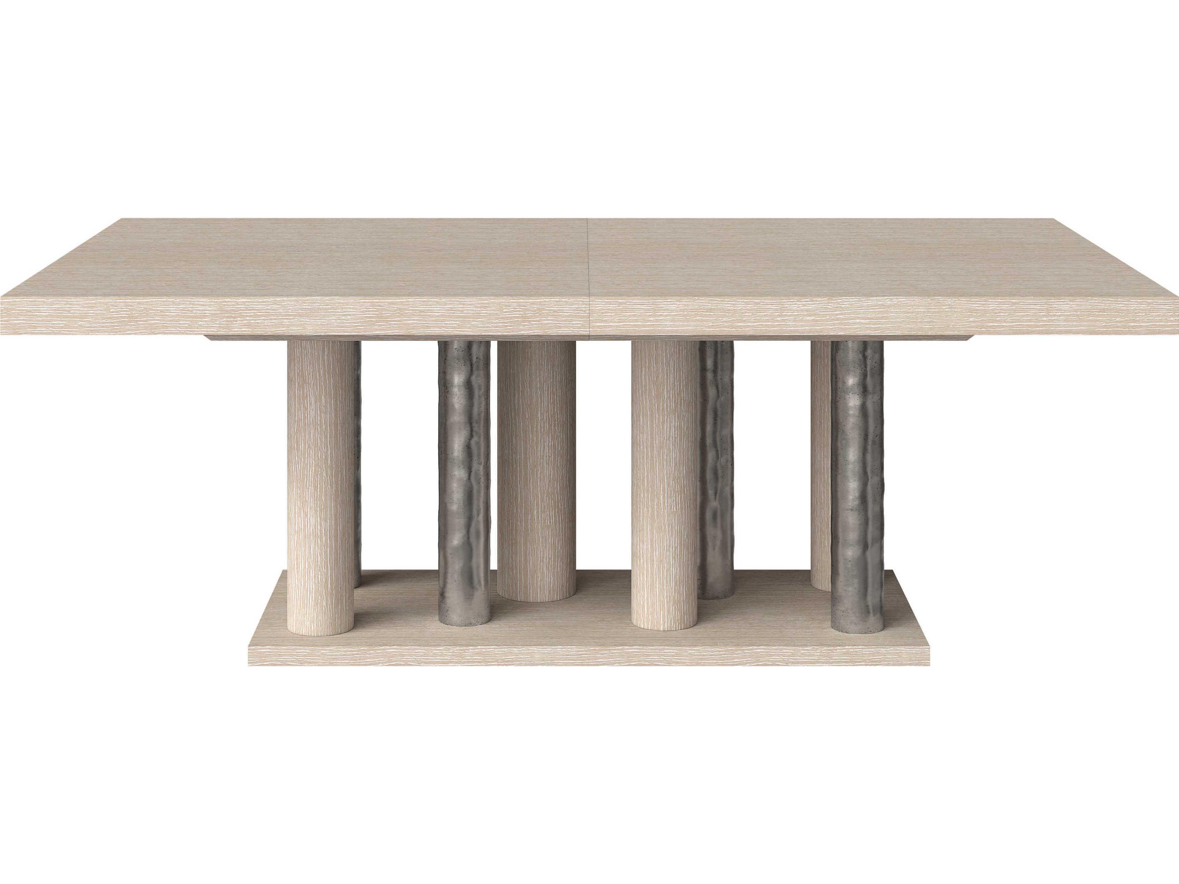 Bernhardt Prado Rectangular Wood Tawny Bright Graphite Dining Table