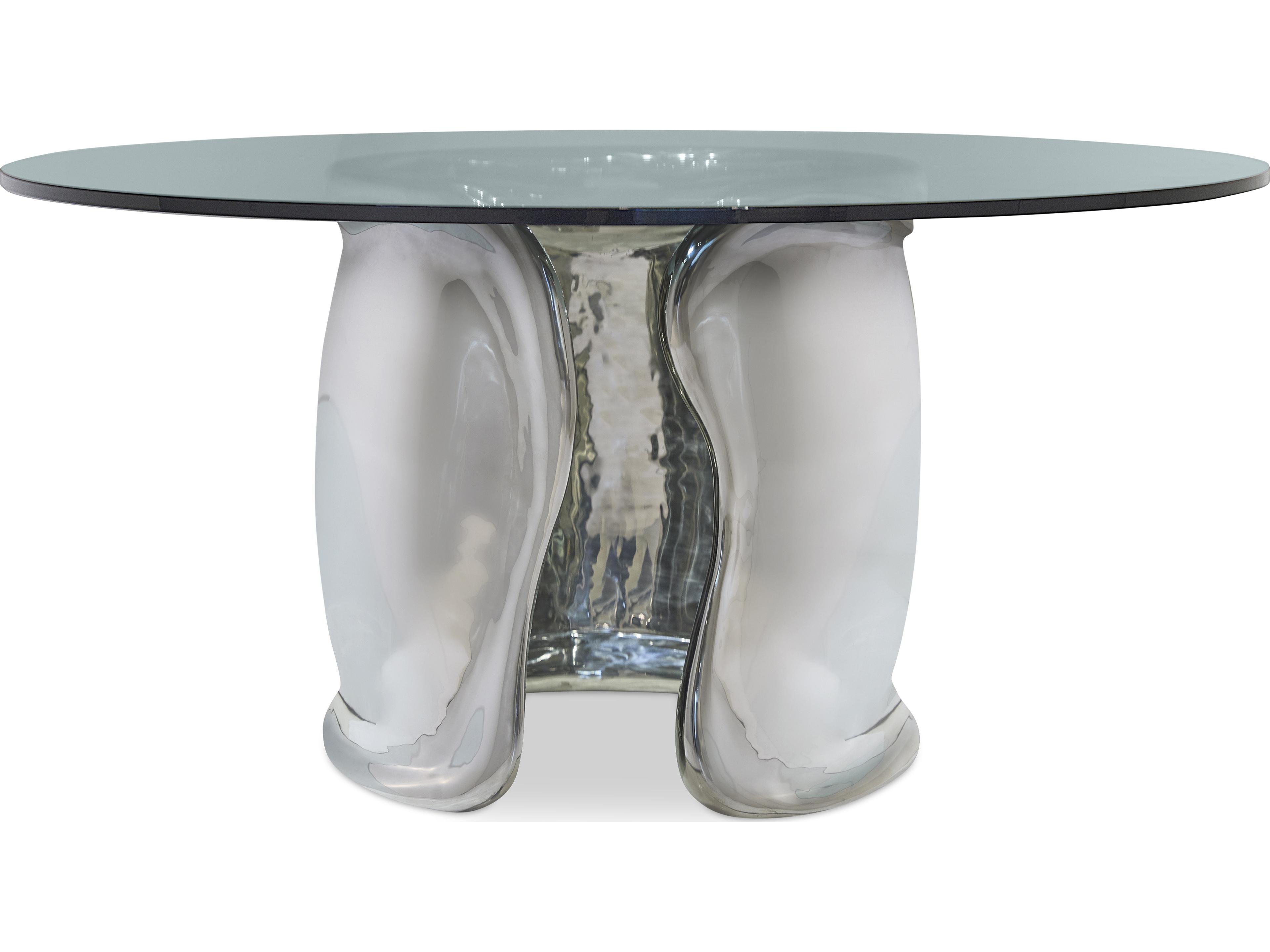 Bernhardt Agnes Round Glass Dining Table