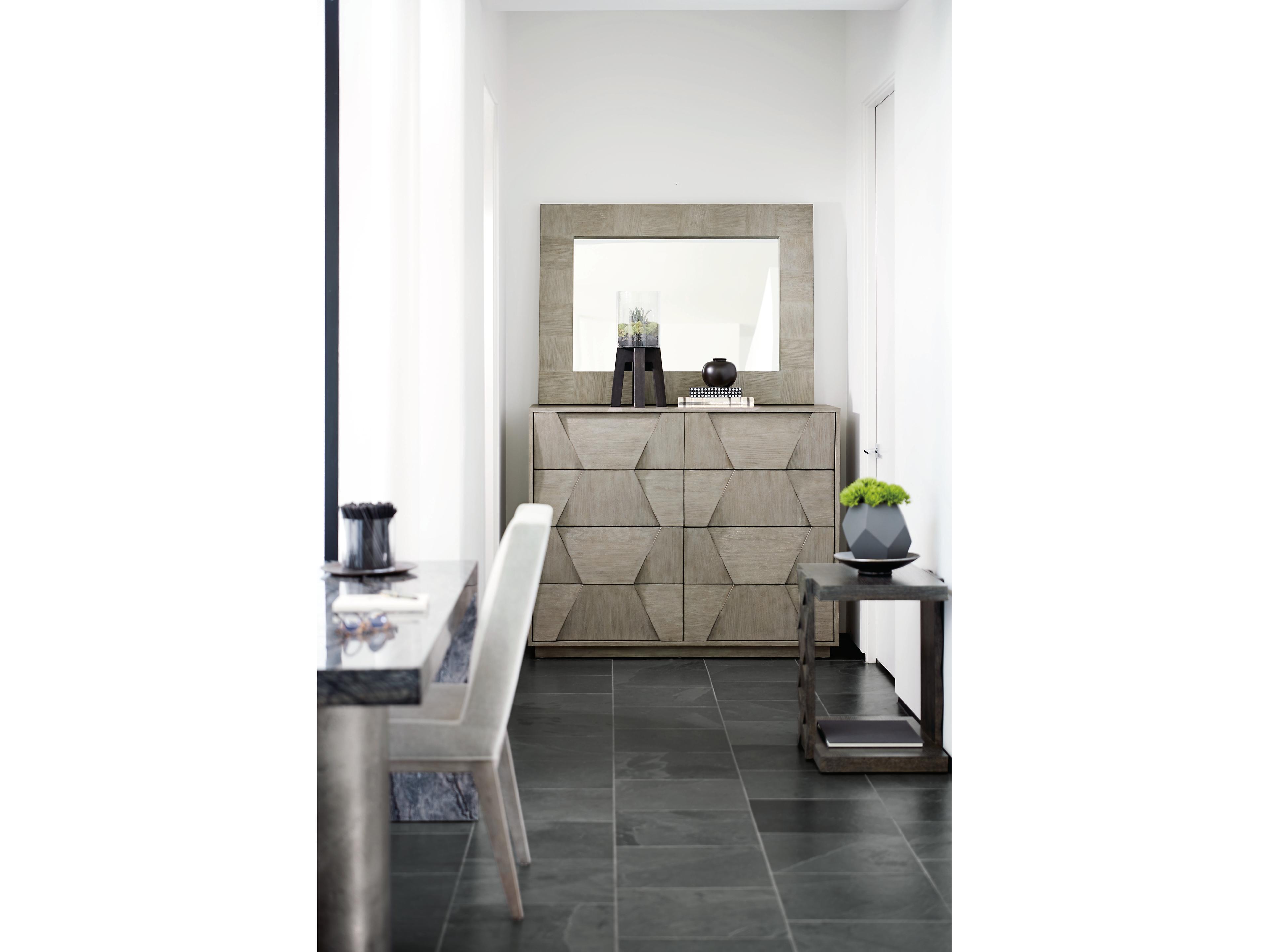 Bernhardt Linea Brown Oak Wood Double Dresser