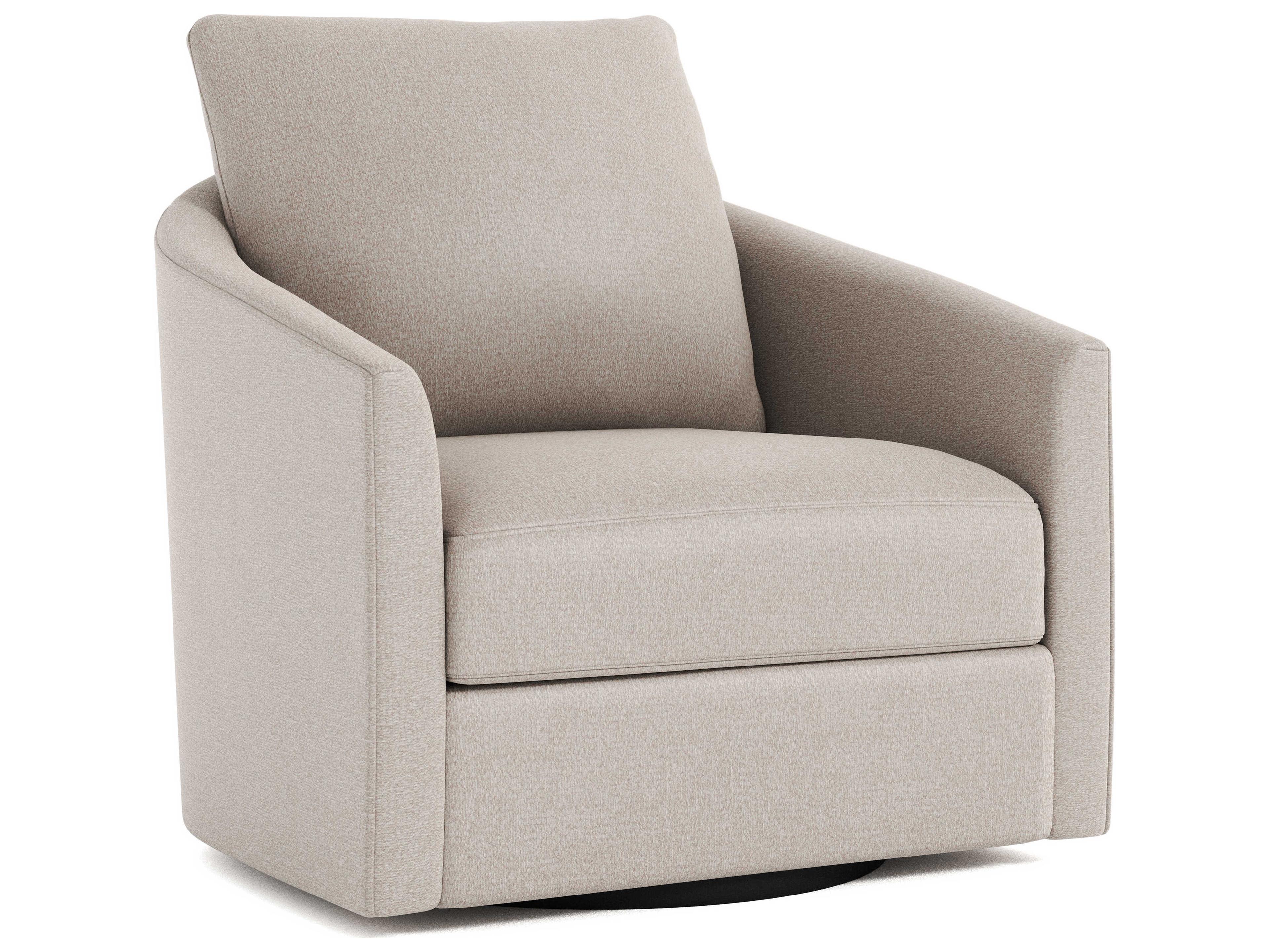 Bernhardt Astoria Beige Fabric Swivel Accent Chair