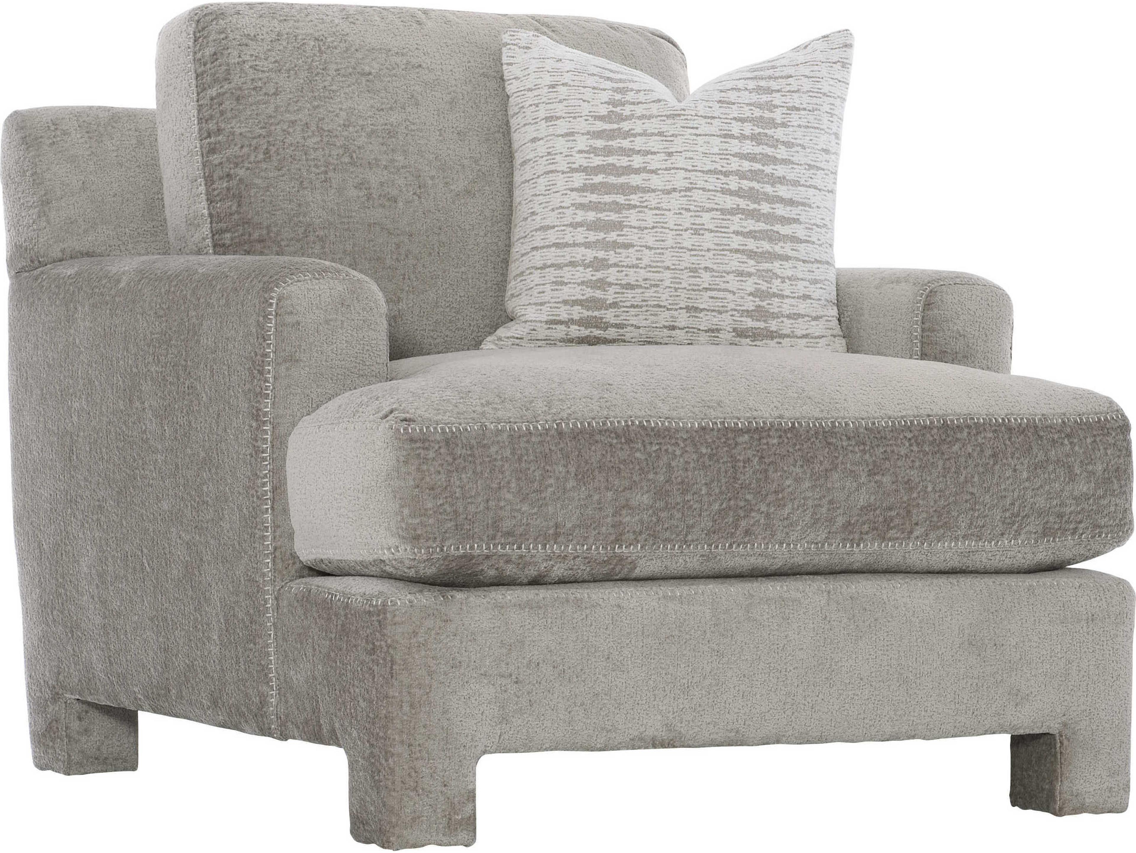 Bernhardt Plush Mily Gray Fabric Accent Chair