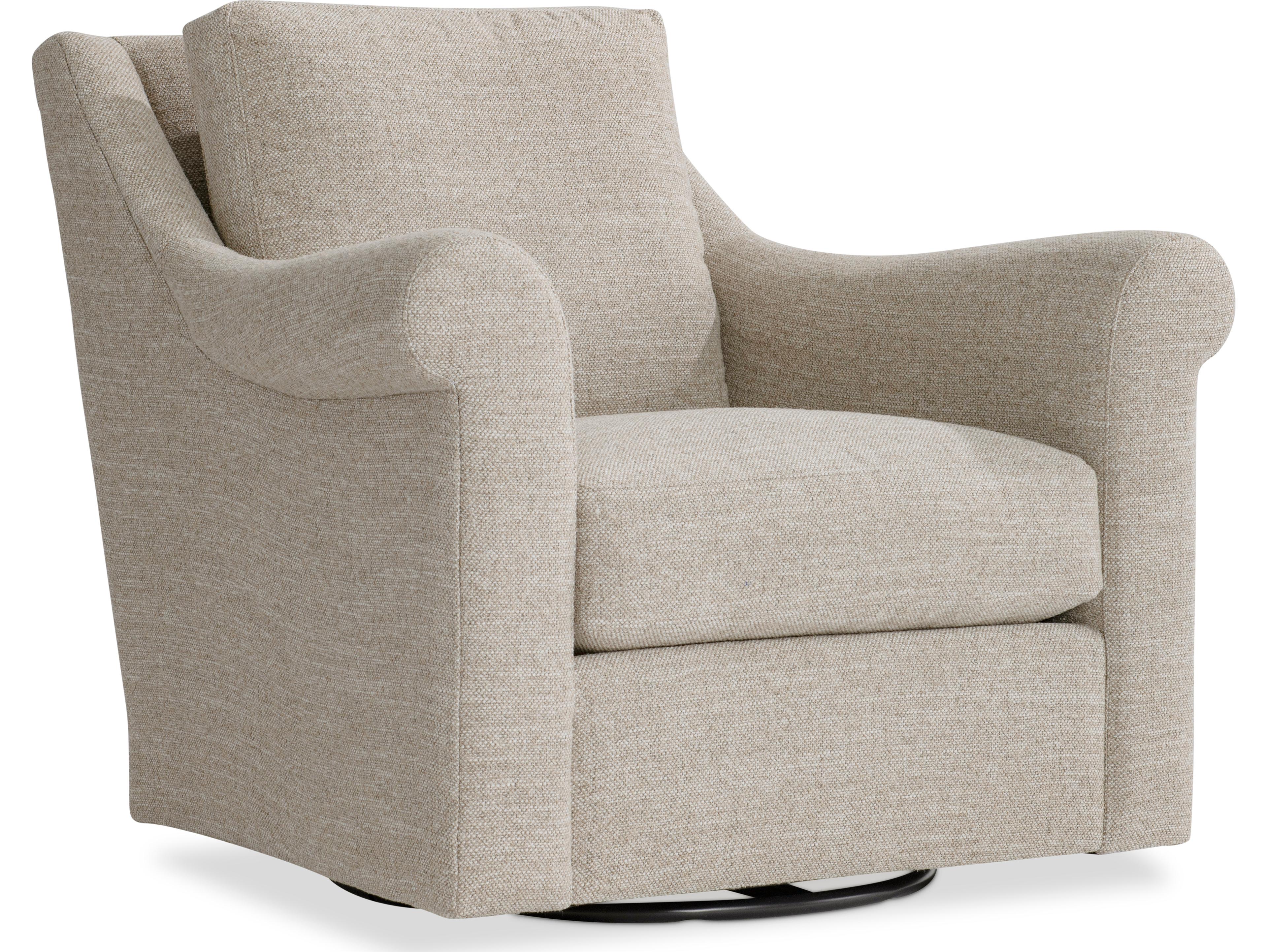Bernhardt Keirnan Swivel Beige Accent Chair