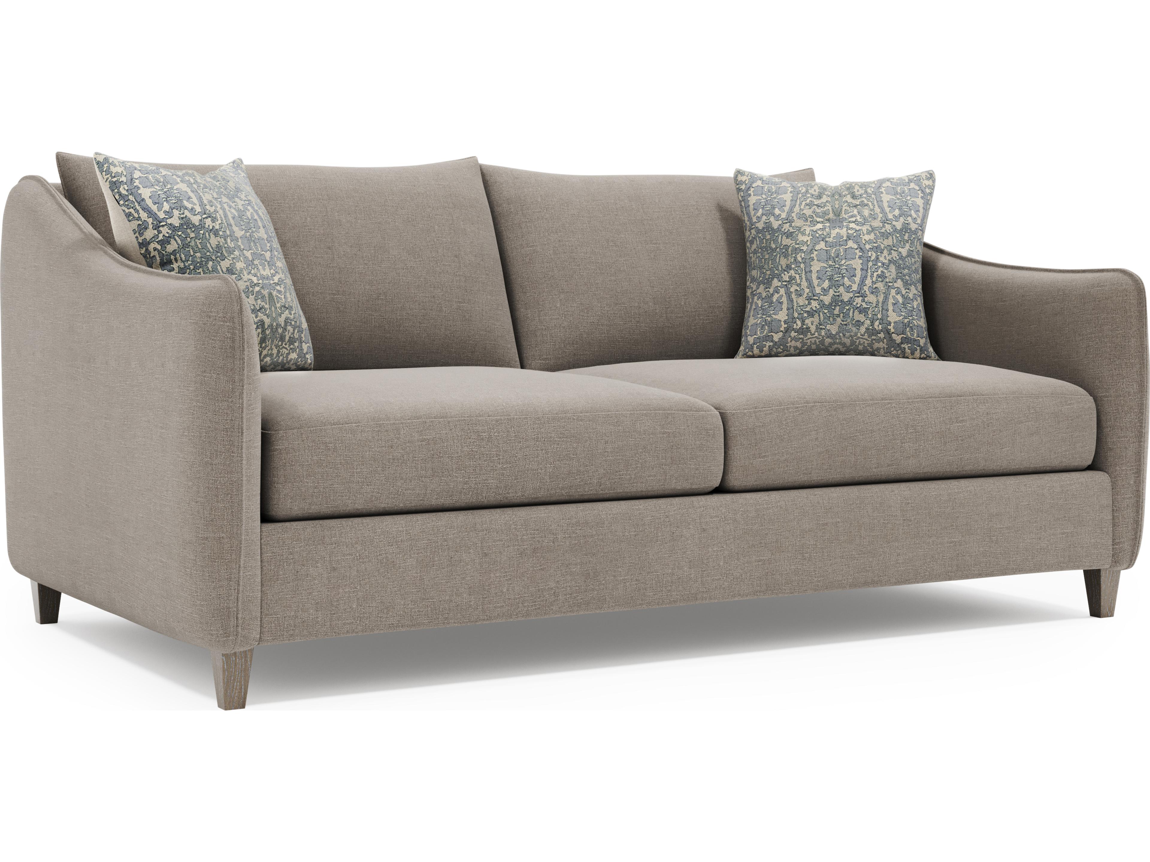Bernhardt Plush Grey Upholstered Loveseat