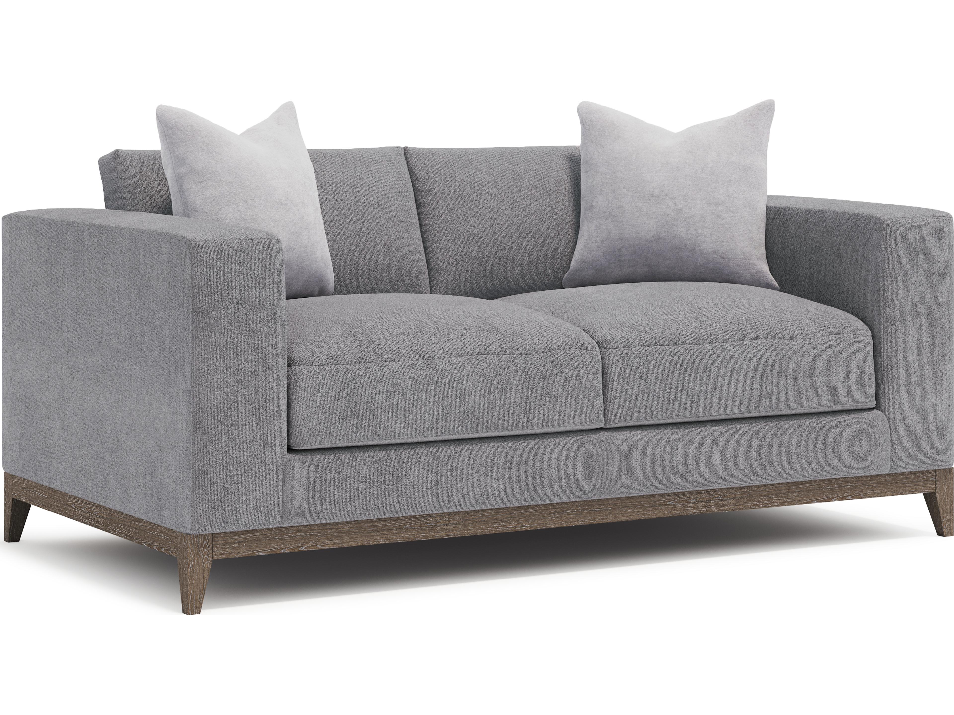 Bernhardt Plush Portobello Gray Upholstered Loveseat