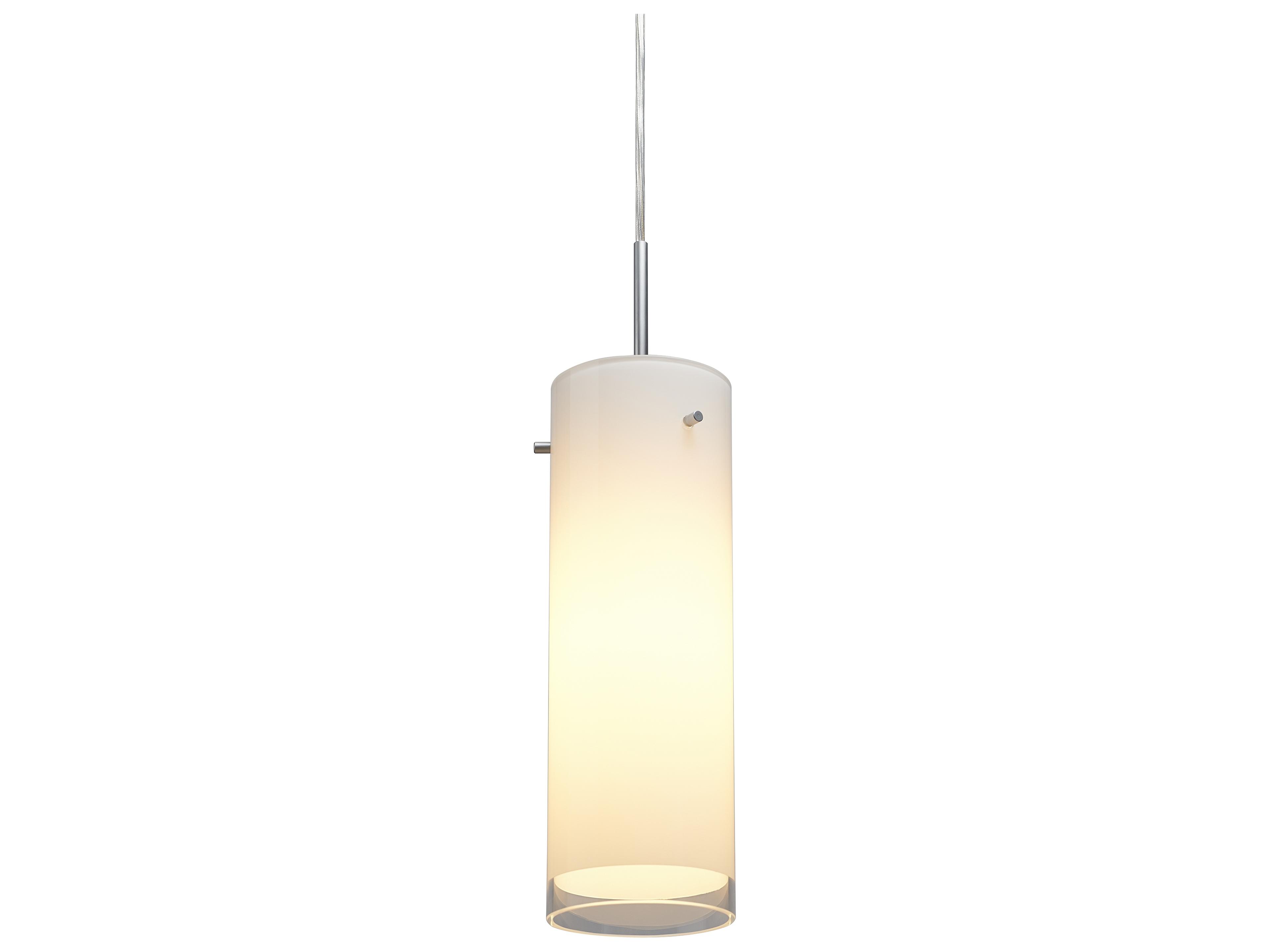 Cyrus 1-Light White Glass Cylinder Mini Pendant