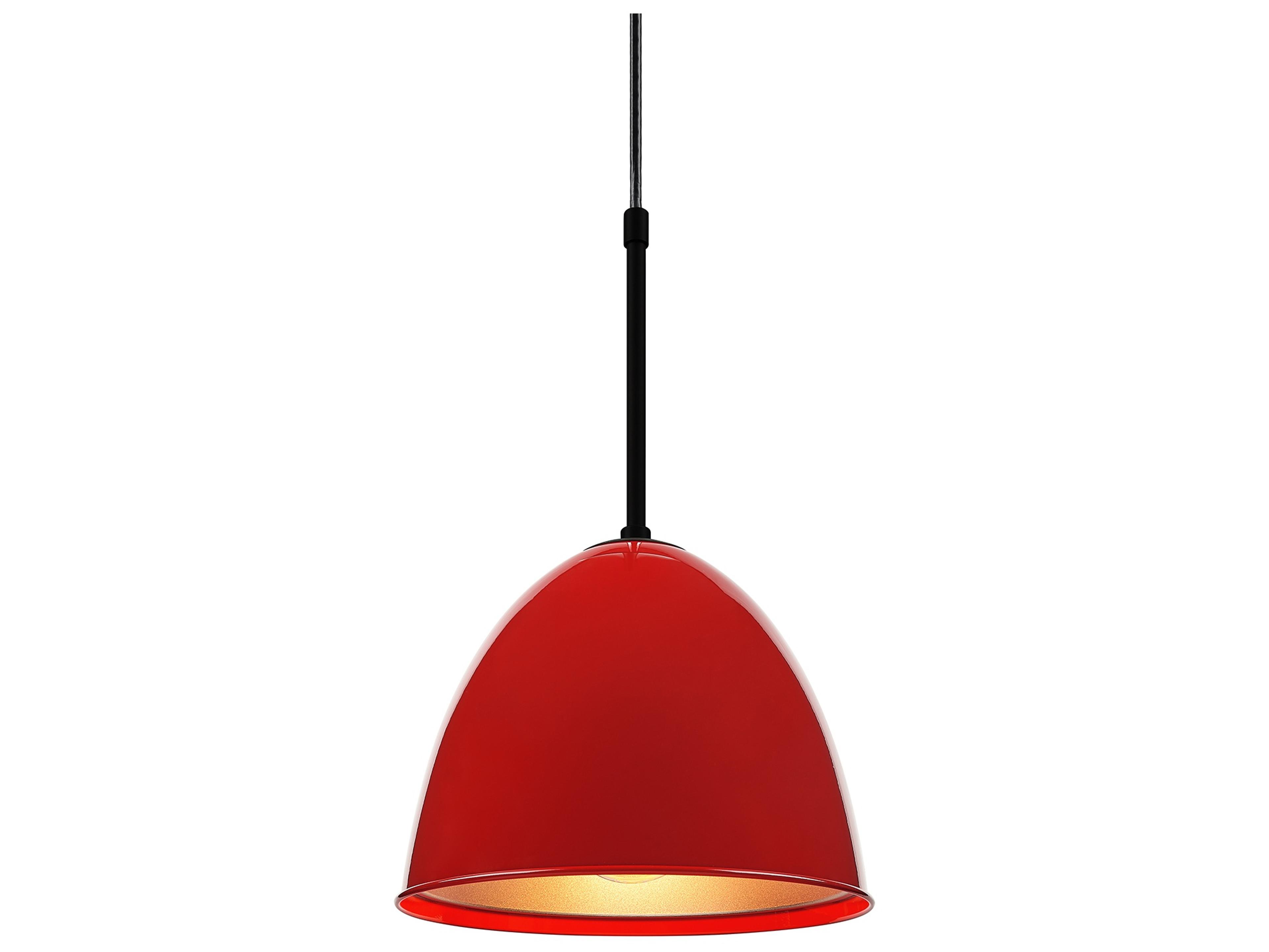 Bruck Lighting Classic 1-Light Red Bell Mini Pendant
