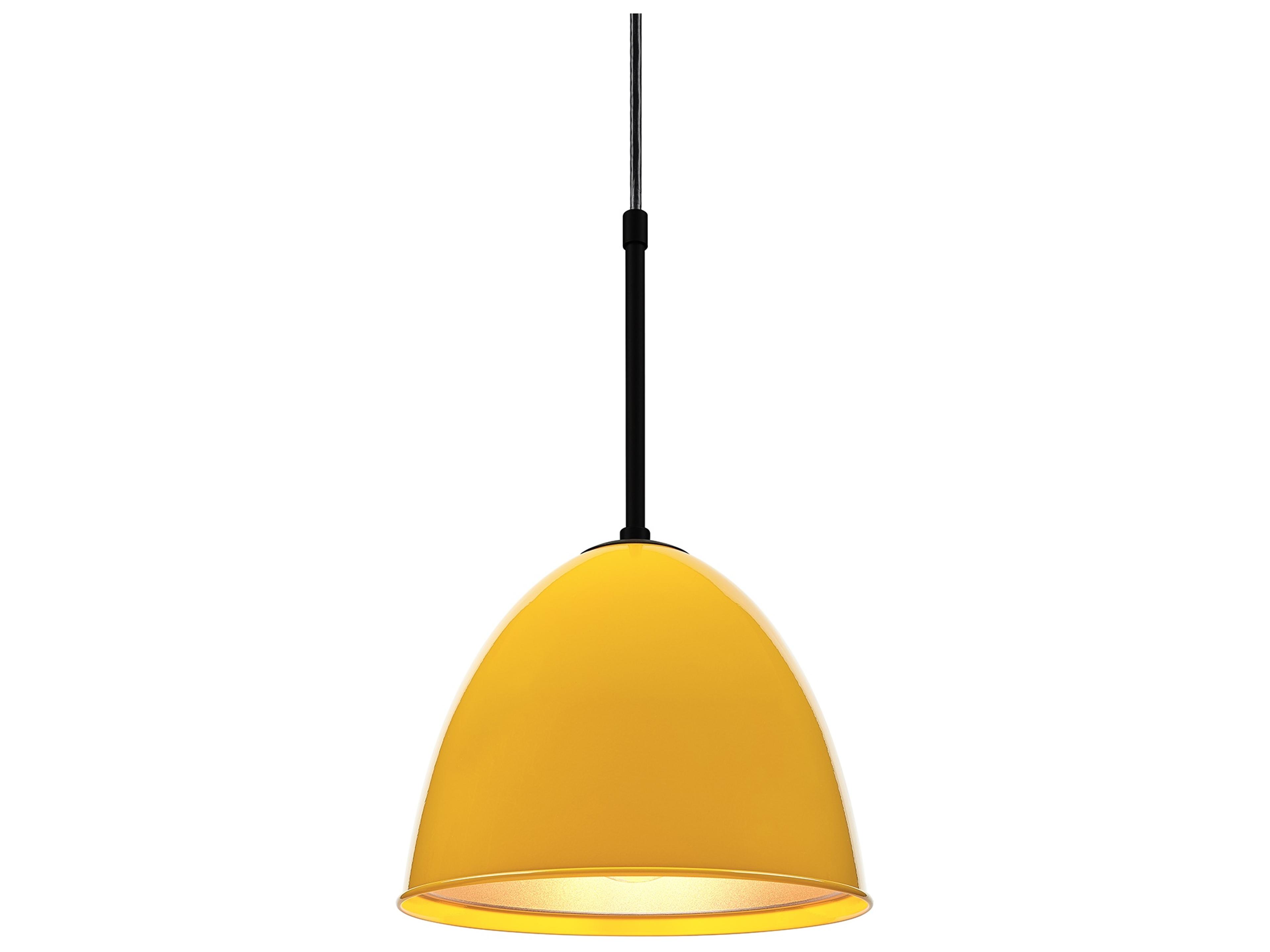 Bruck Lighting Classic 1-Light Yellow Bell Mini Pendant