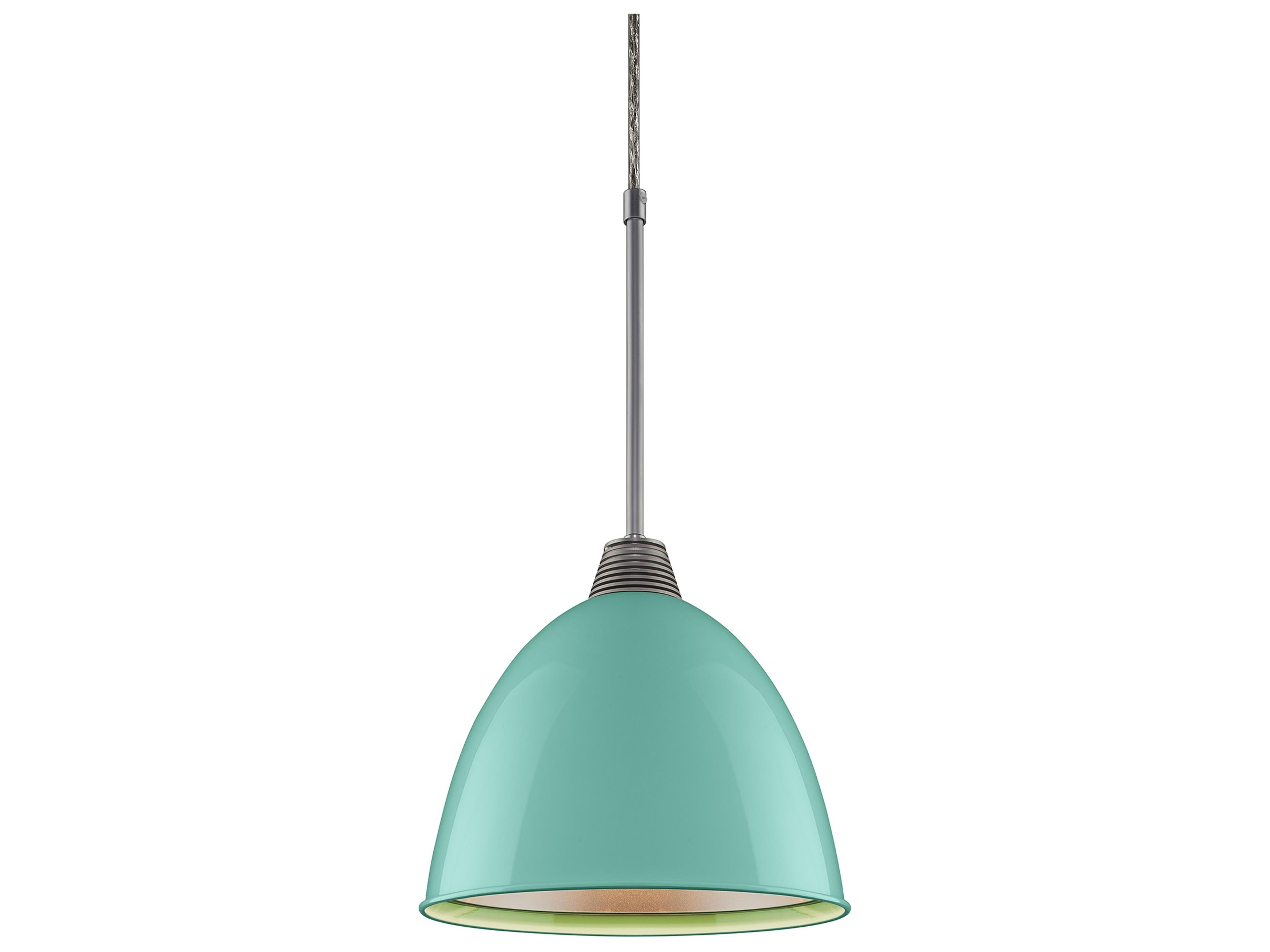 Classic 1-Light Blue LED Bell Mini Pendant