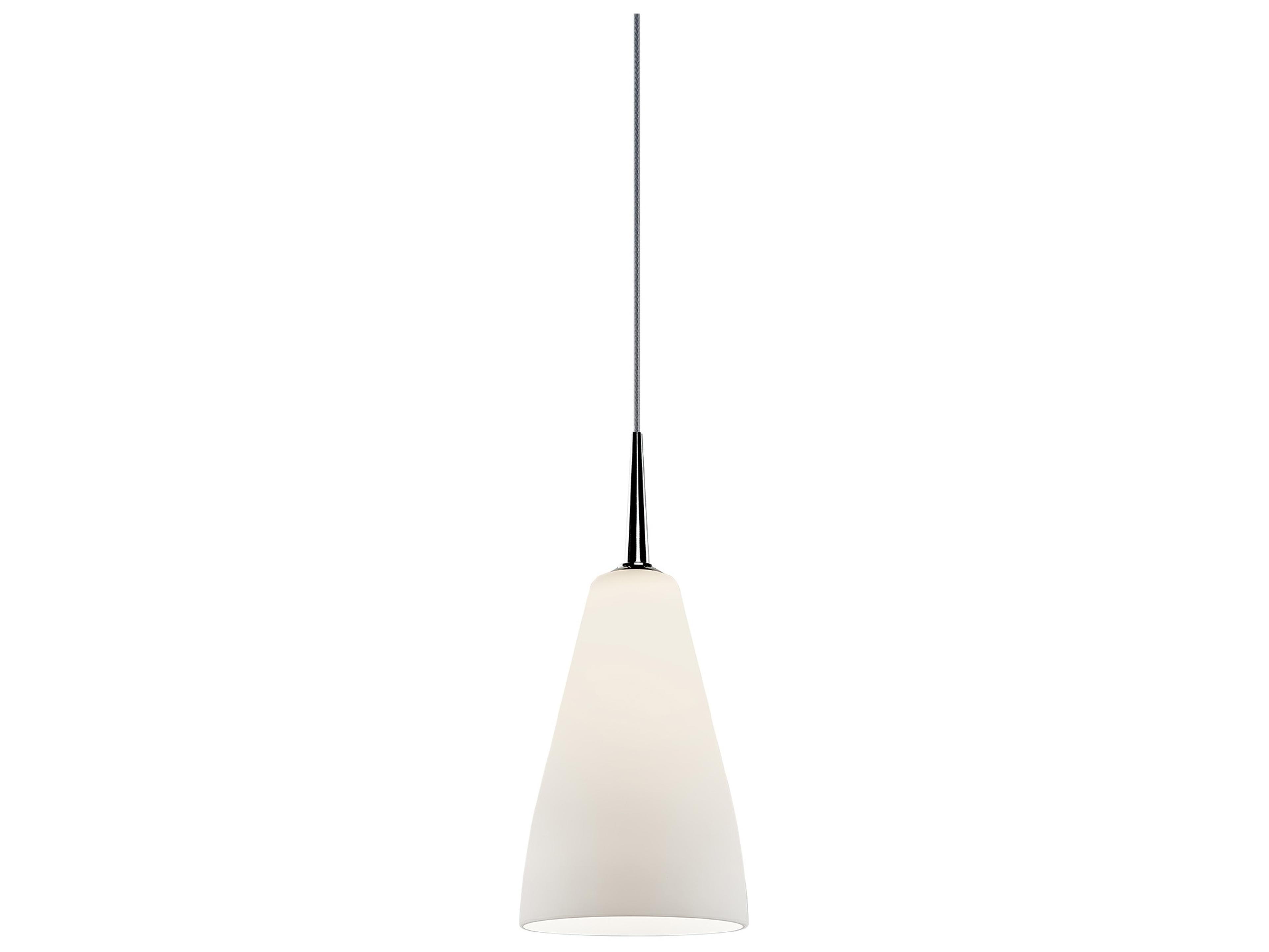 Bruck Lighting Zara 1-Light White Glass LED Bell Mini Pendant