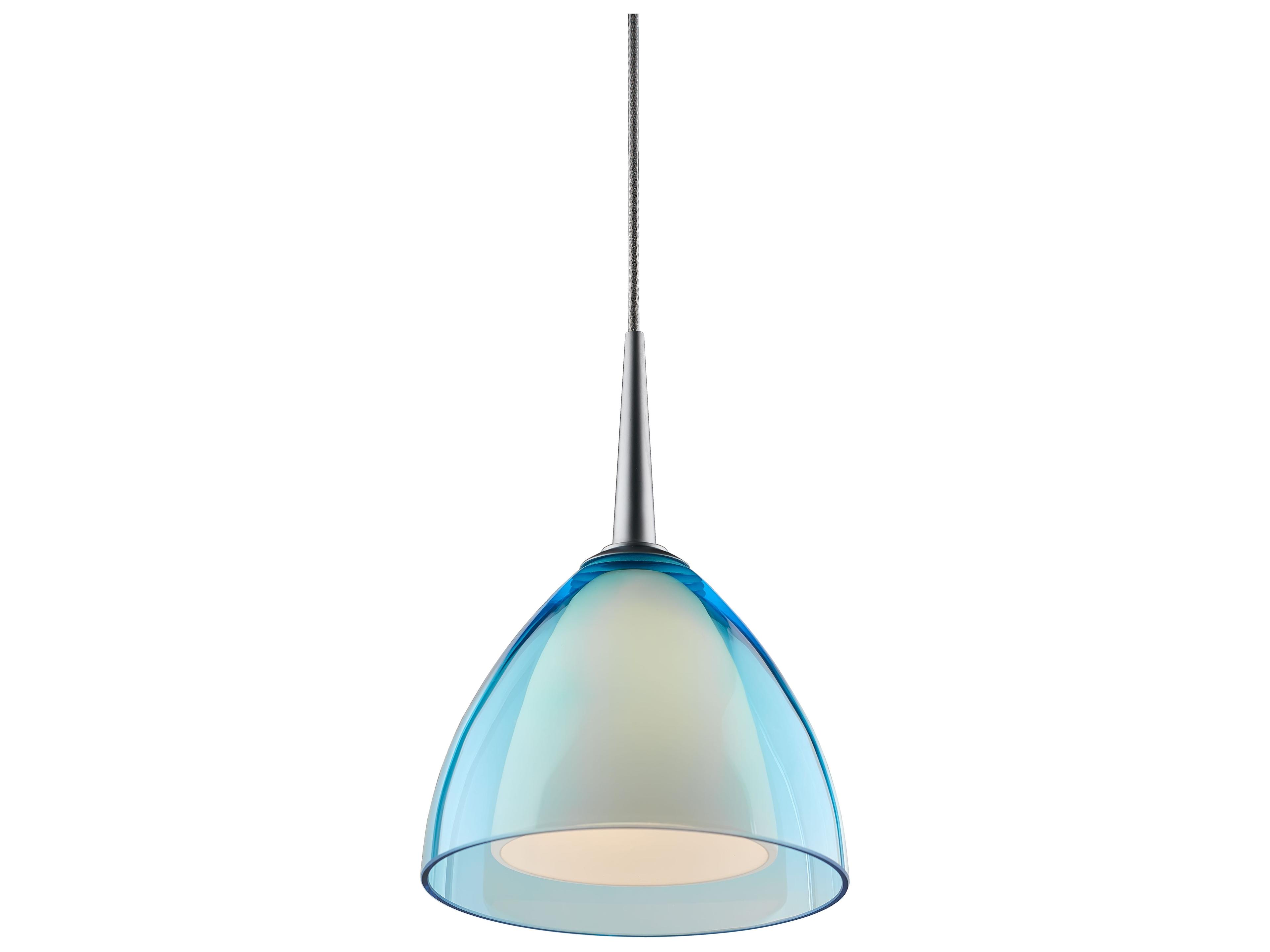 Bruck Lighting Rainbow 1-Light Green Glass LED Bell Mini Pendant