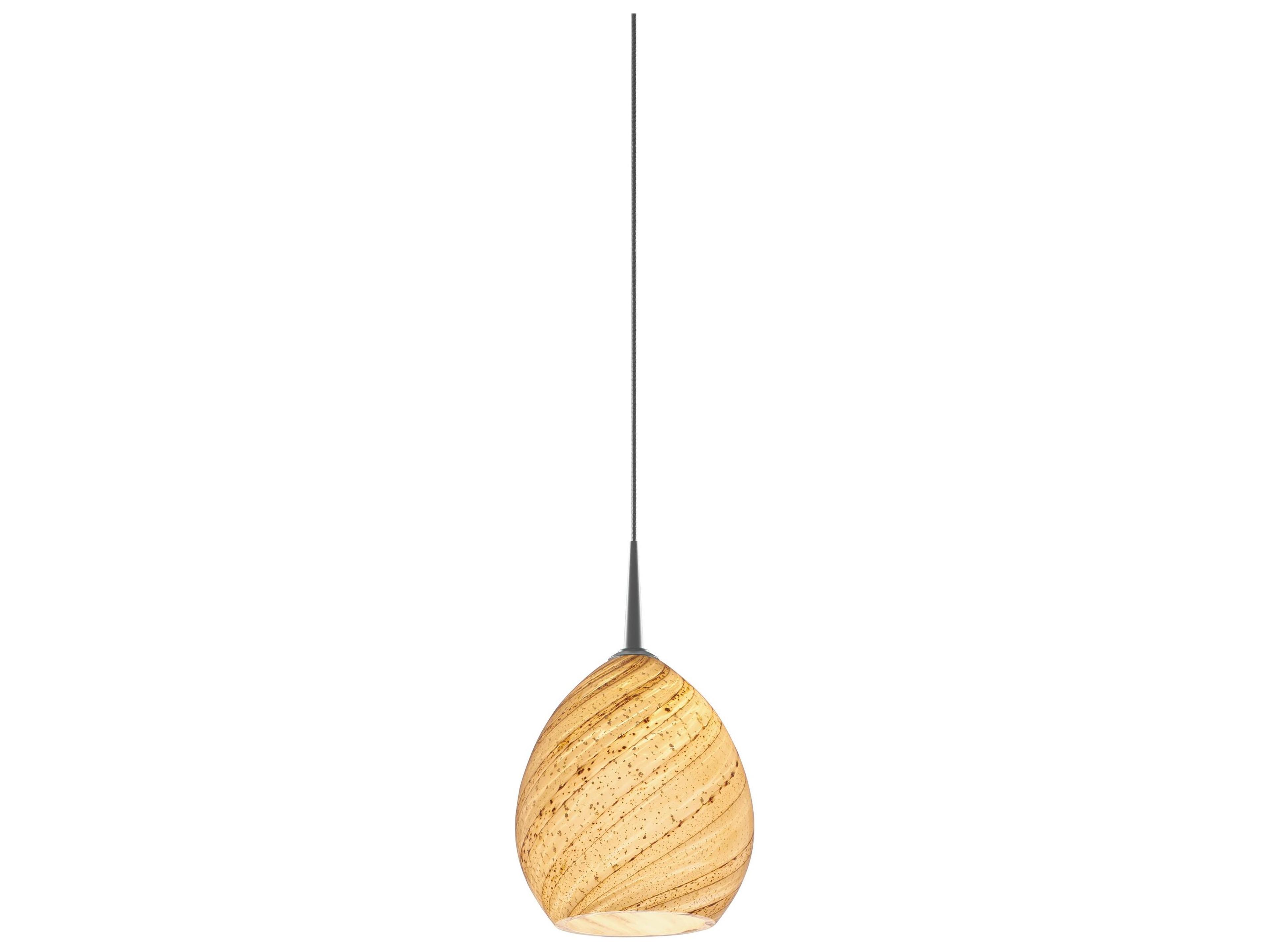 Bruck Lighting Vibe 1-Light Gold Glass LED Bell Mini Pendant