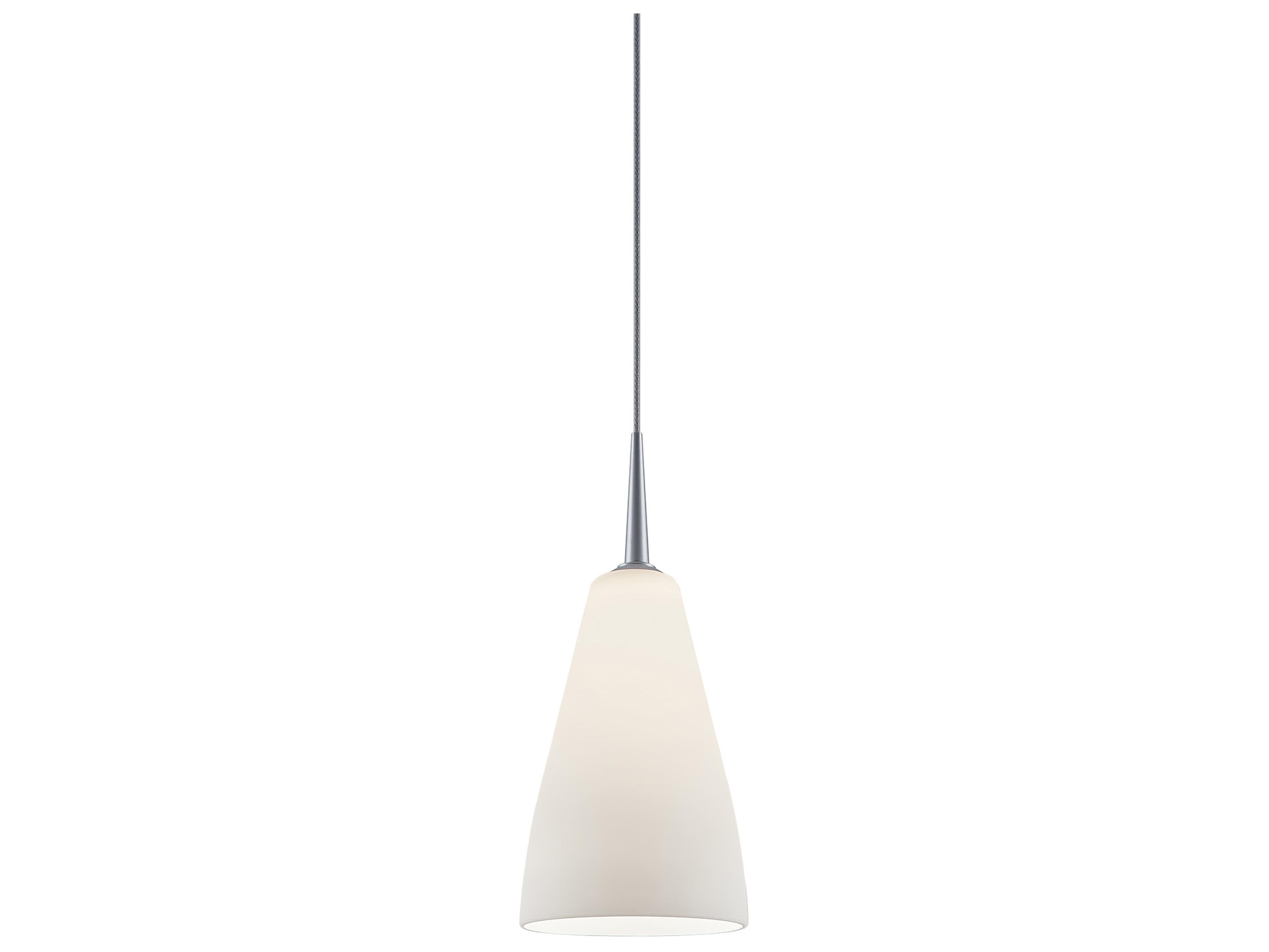 Zara 1-Light White Glass Bell Mini Pendant
