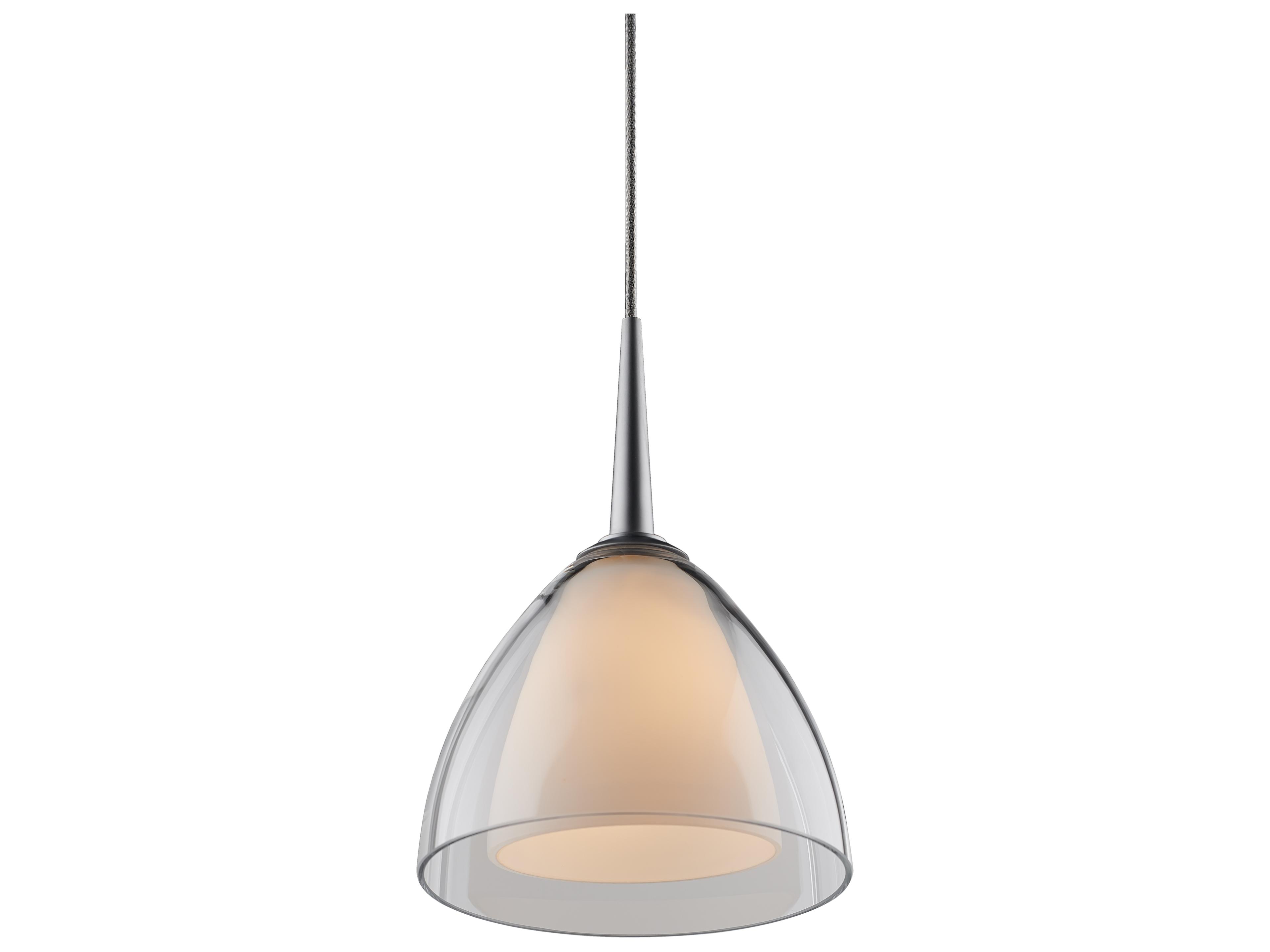 Bruck Lighting Rainbow 1-Light Clear Glass Bell Mini Pendant