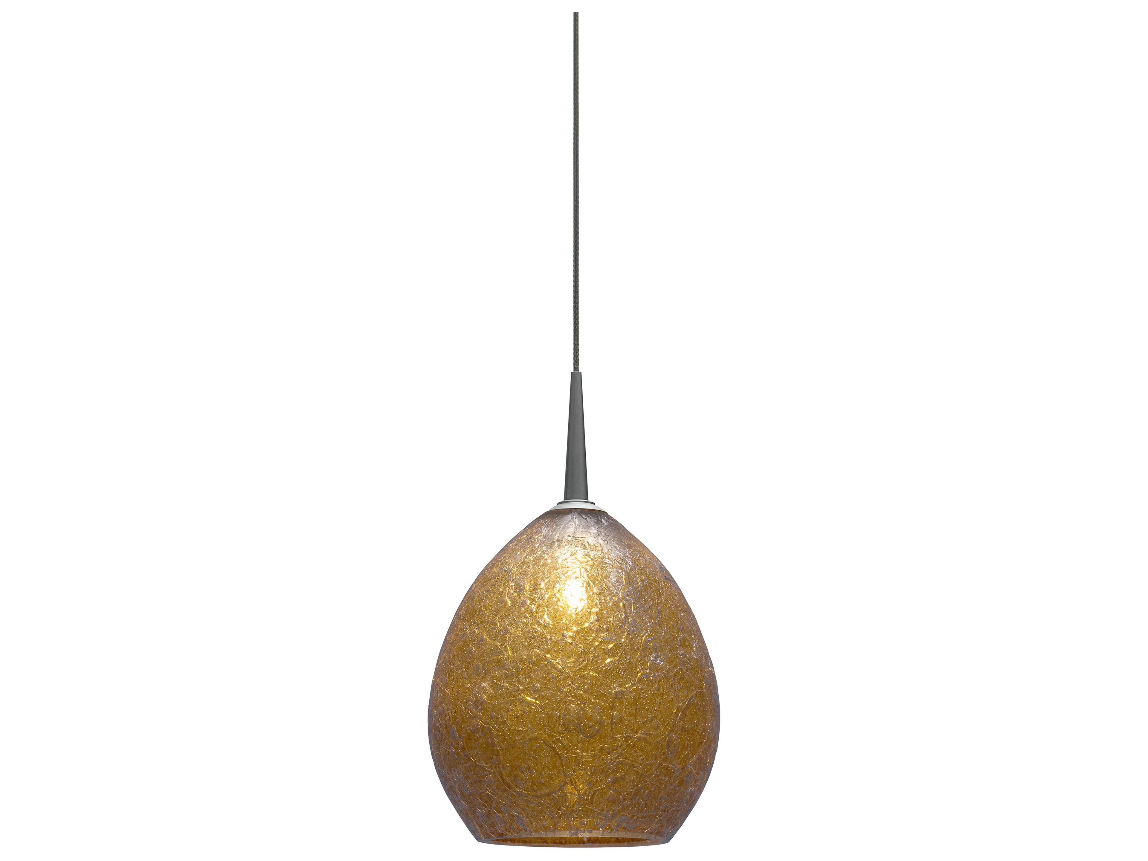 Vibe 1-Light Gold Glass Bell Mini Pendant