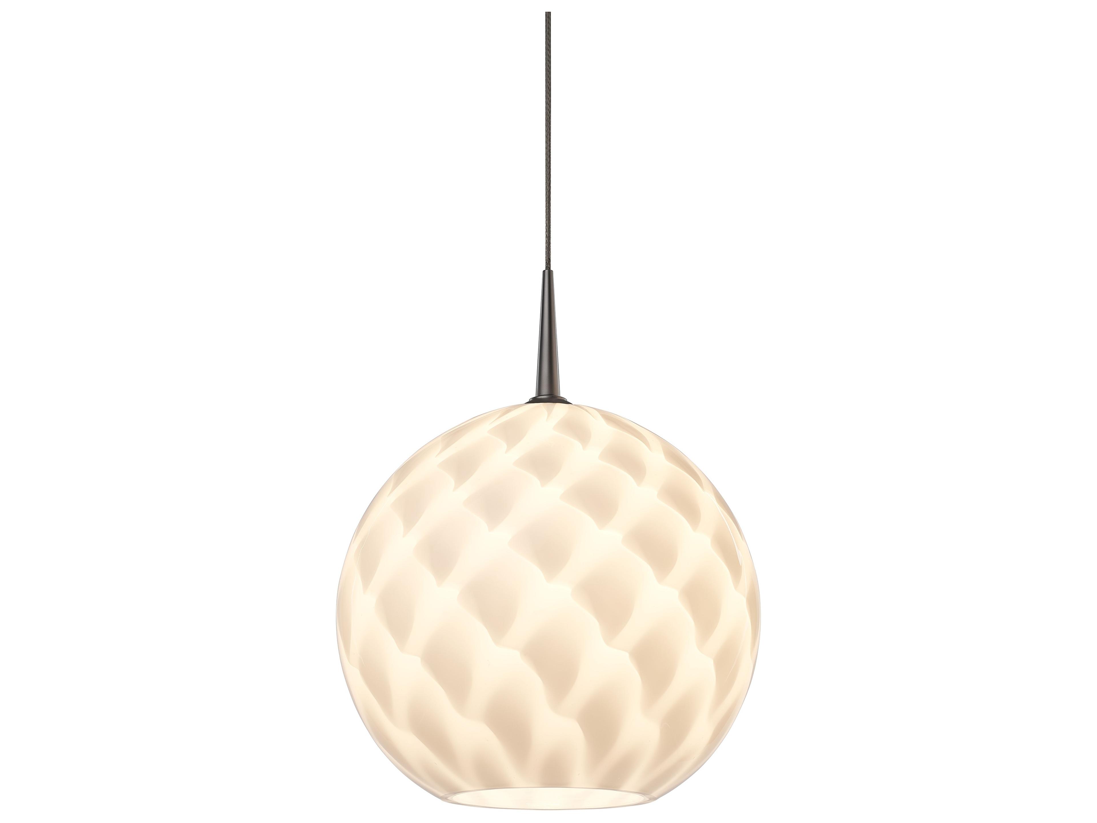 Sirena 1-Light White Glass Globe Mini Pendant