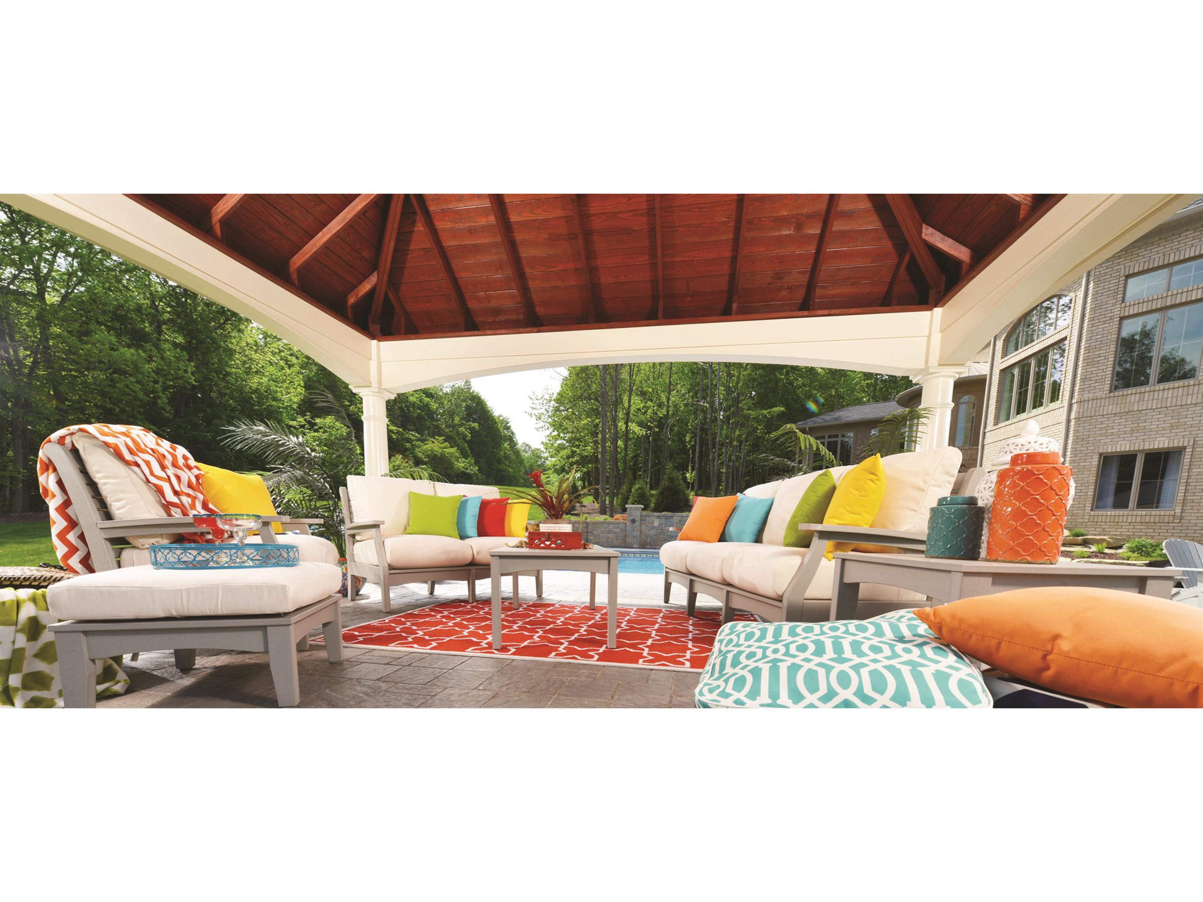 Berlin Gardens Classic Terrace Recycled Plastic Cushion Patio Lounge Set