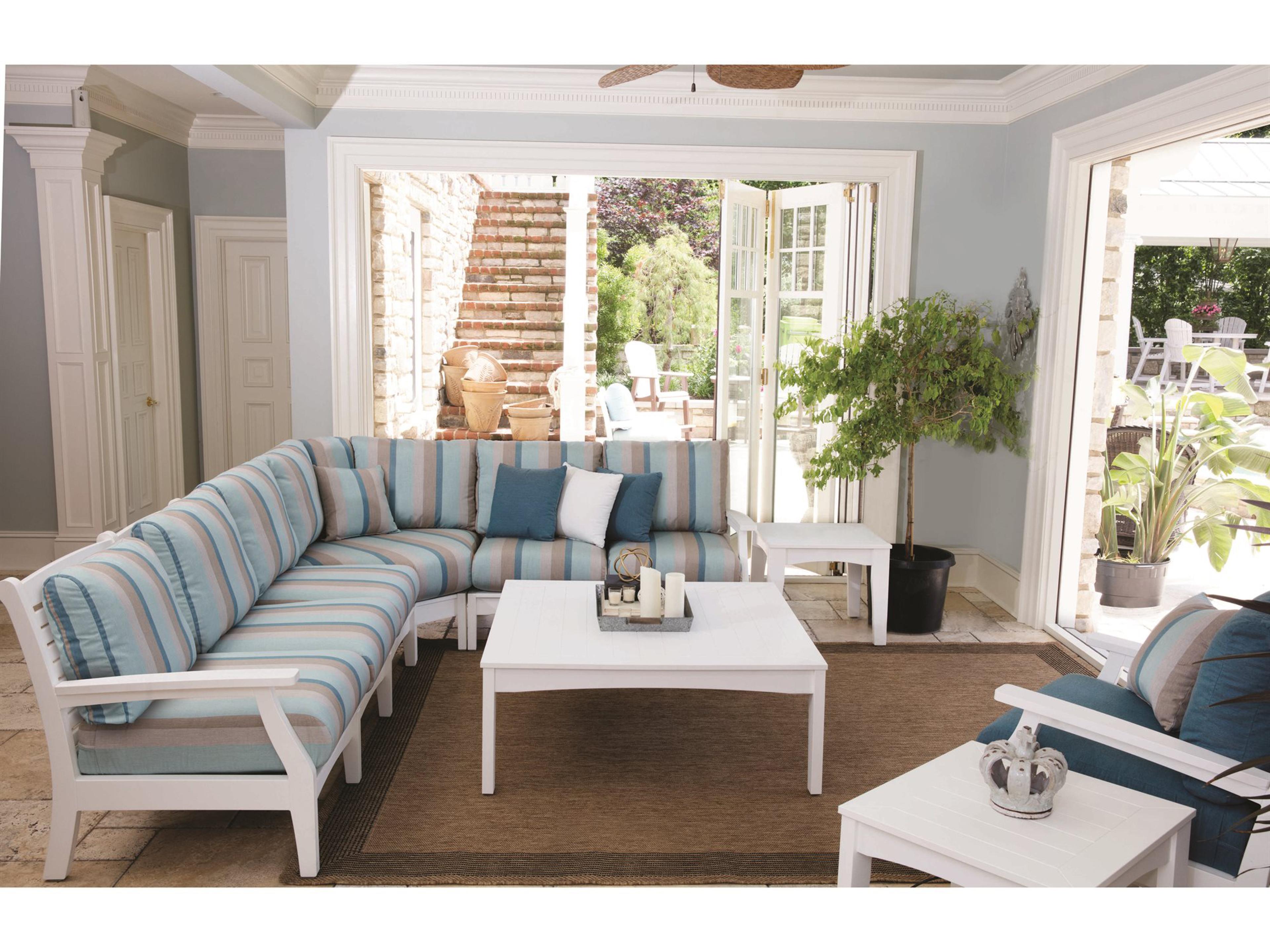 Berlin Gardens Classic Terrace Recycled Plastic Cushion Outdoor Patio Lounge Set