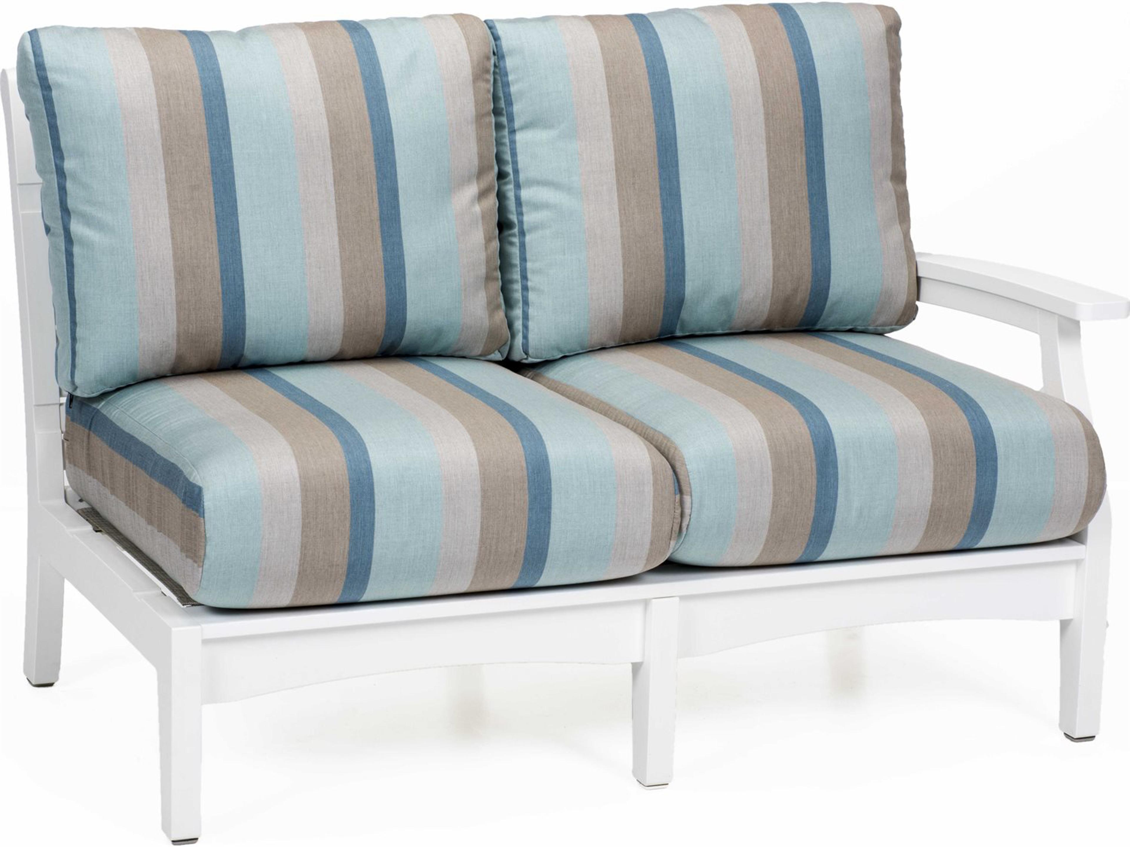 Berlin Gardens Classic Terrace Recycled Plastic Left Arm Outdoor Loveseat