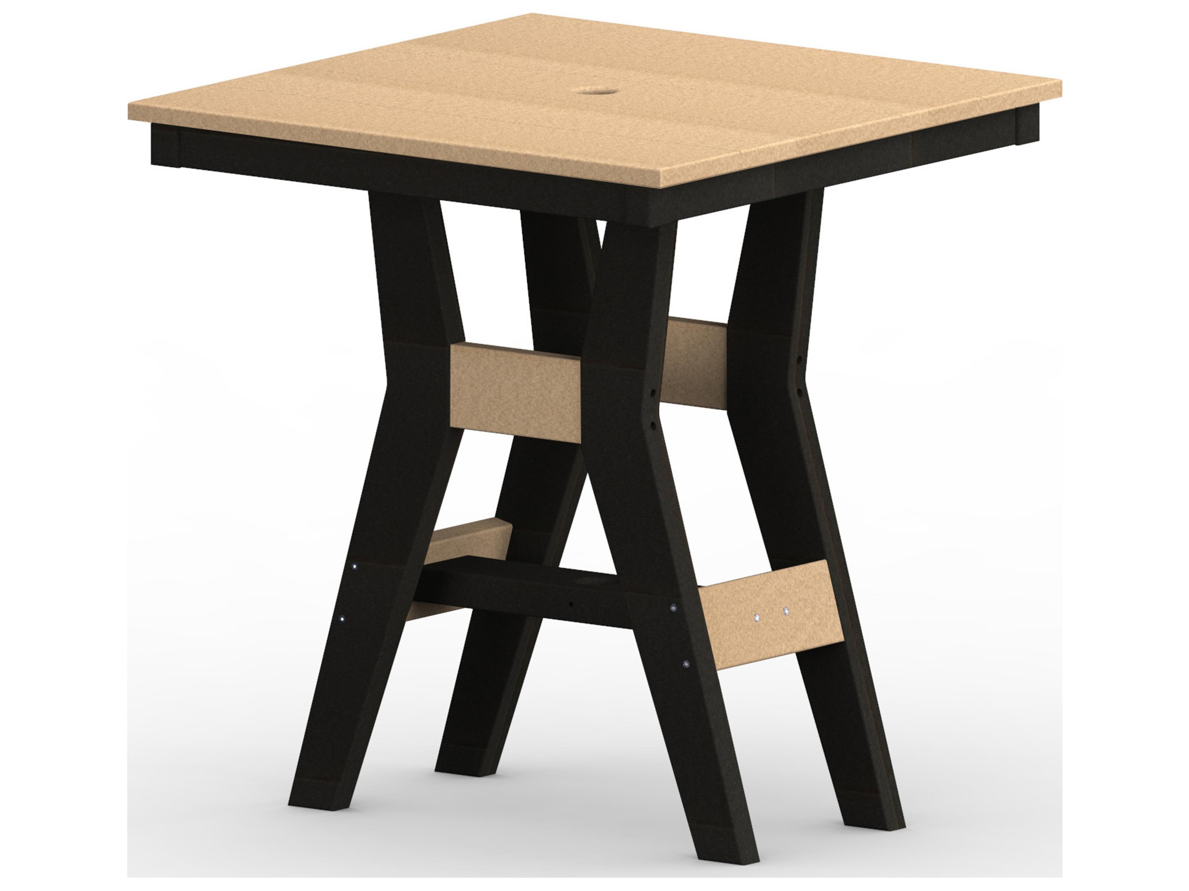 Berlin Gardens Harbor Recycled Plastic Square Patio Bar Height Table