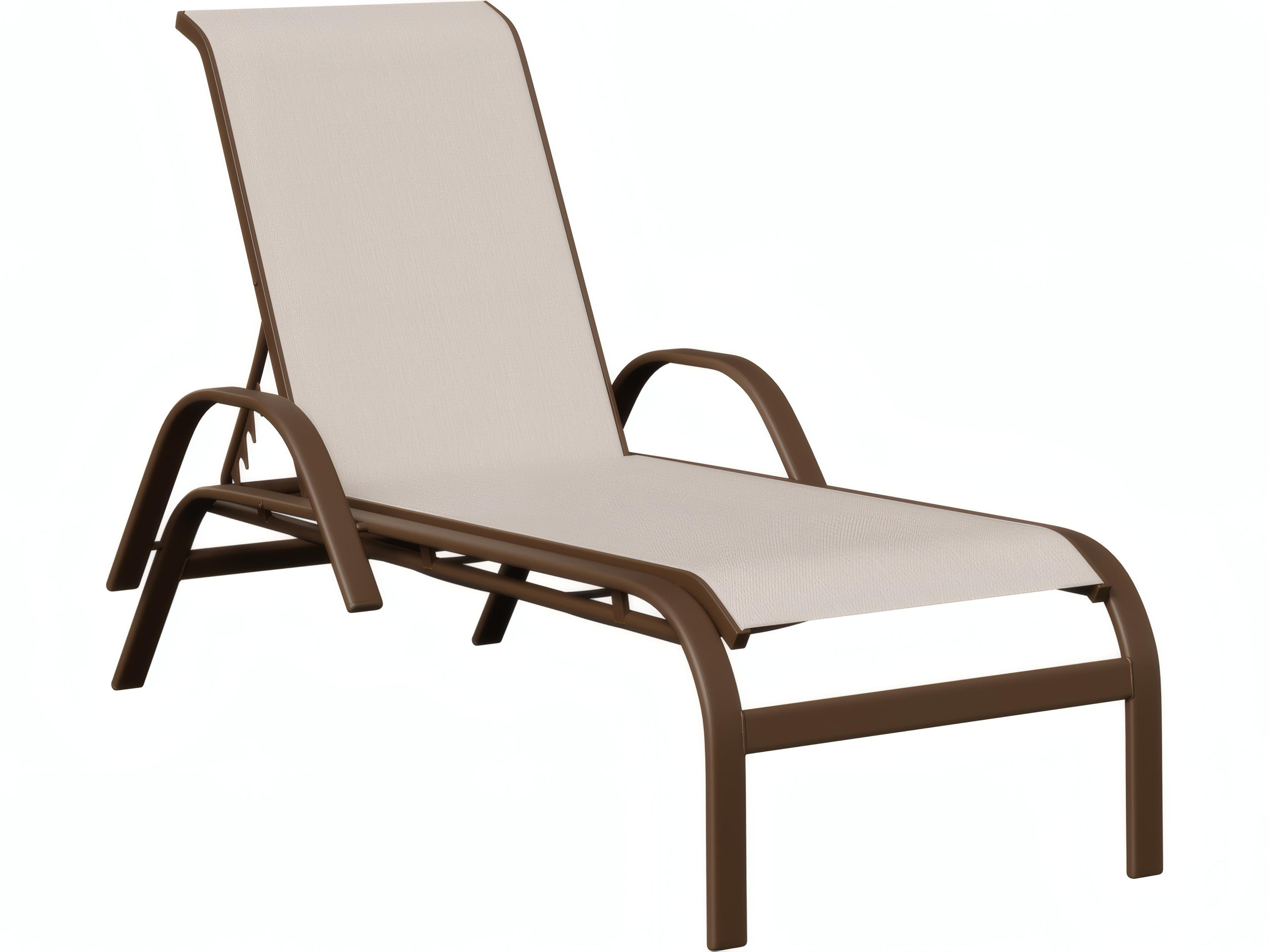 Berlin Gardens Murphy Aluminum Sling Chaise Lounge with Arms